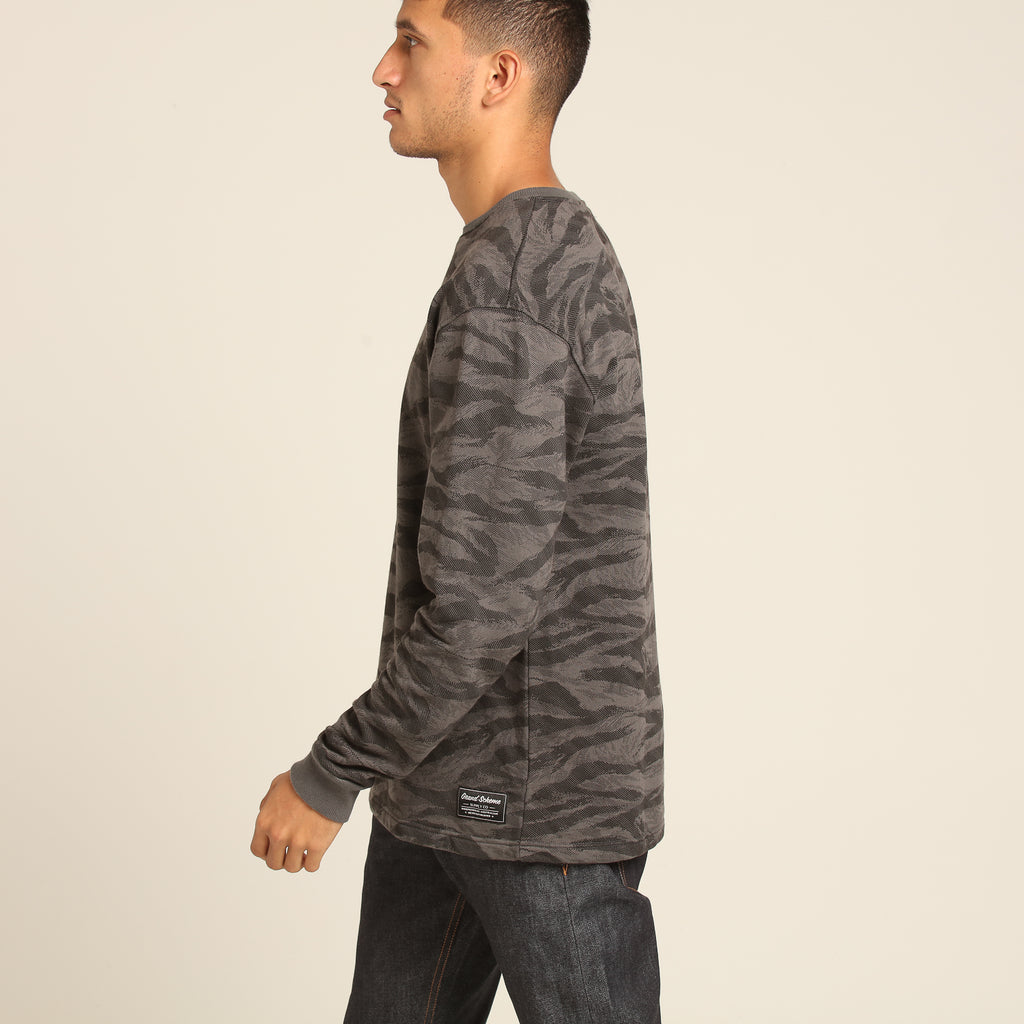 Grand Scheme Merino Wool Crew Black/Camo