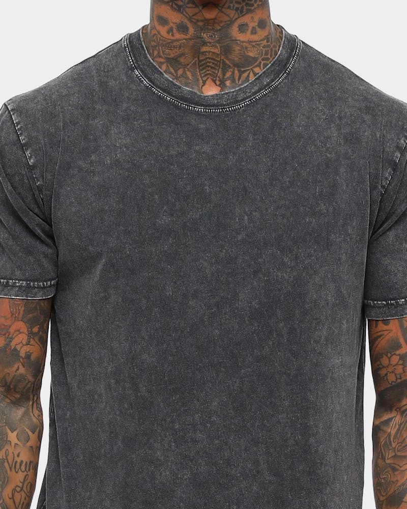 AS COLOUR Stone Wash Staple Tee Acid Black | Culture Kings