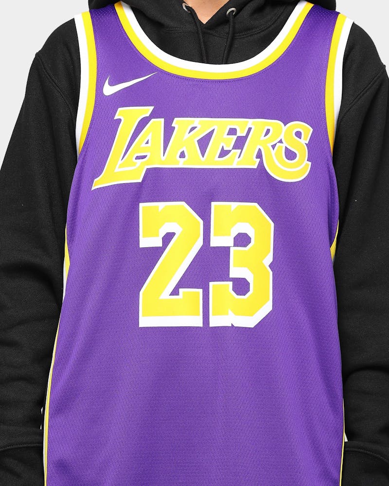 Nike Los Angeles Lakers Lebron James 23 Swingman Jersey Purple Yellow Culture Kings