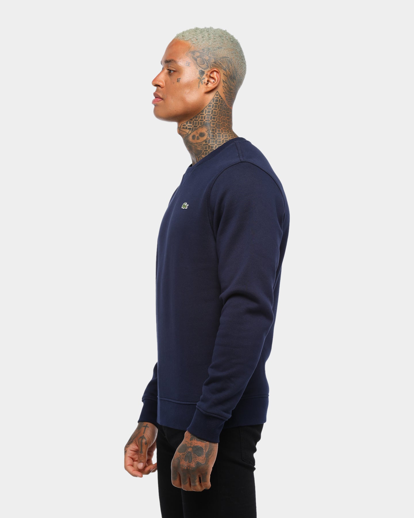 lacoste basic crew neck sweatshirt