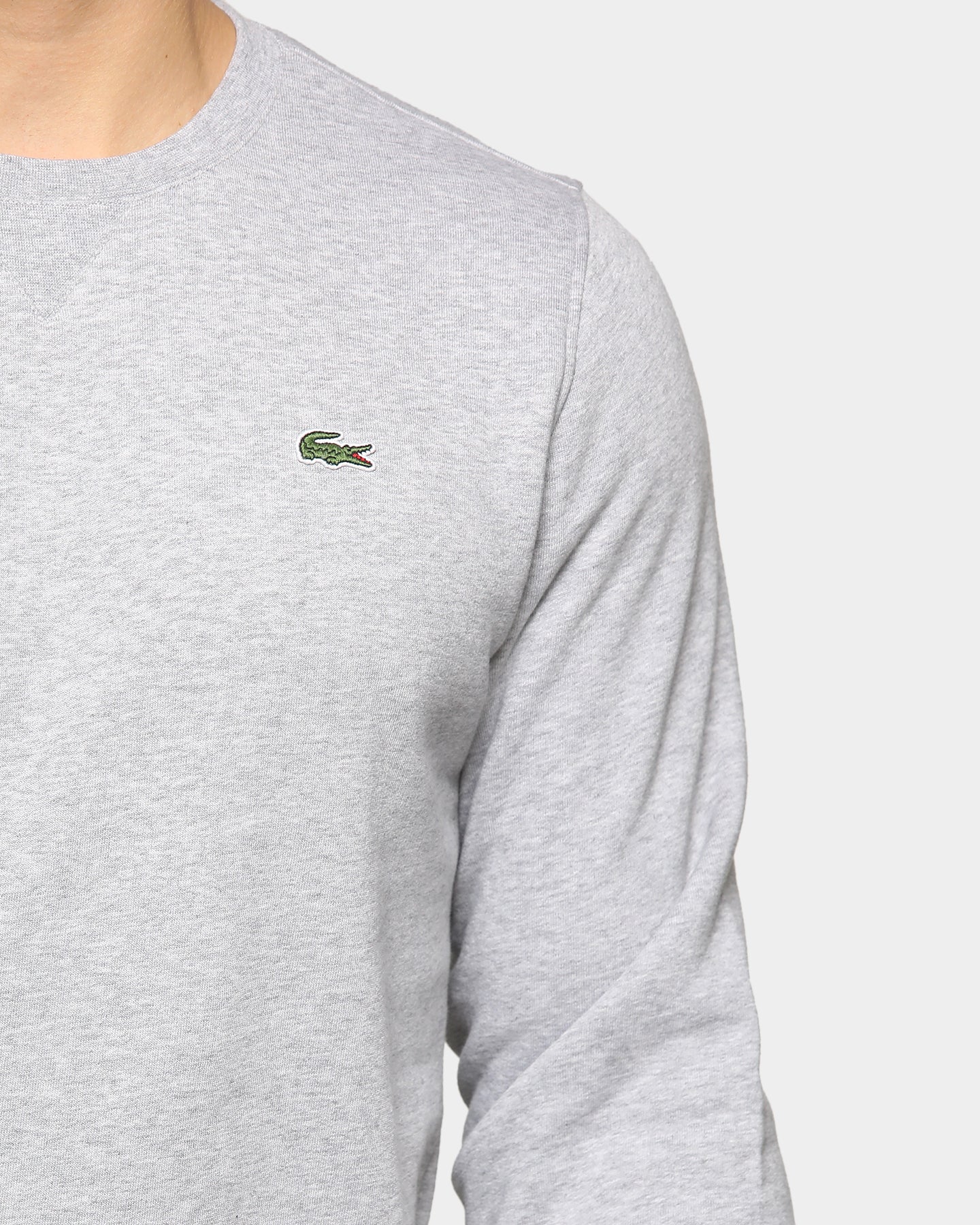 lacoste basic crew neck sweatshirt
