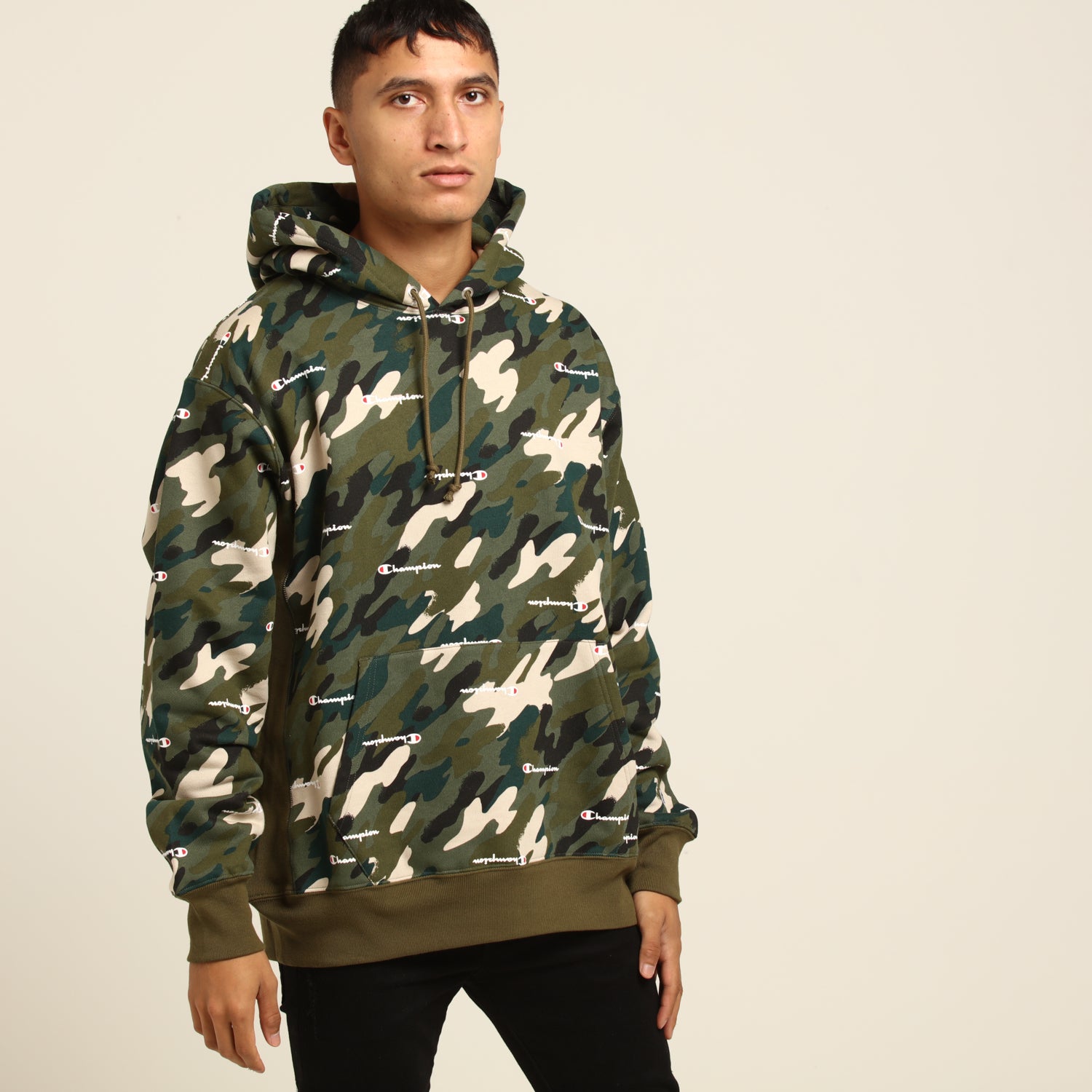 champion reverse weave camo hoodie