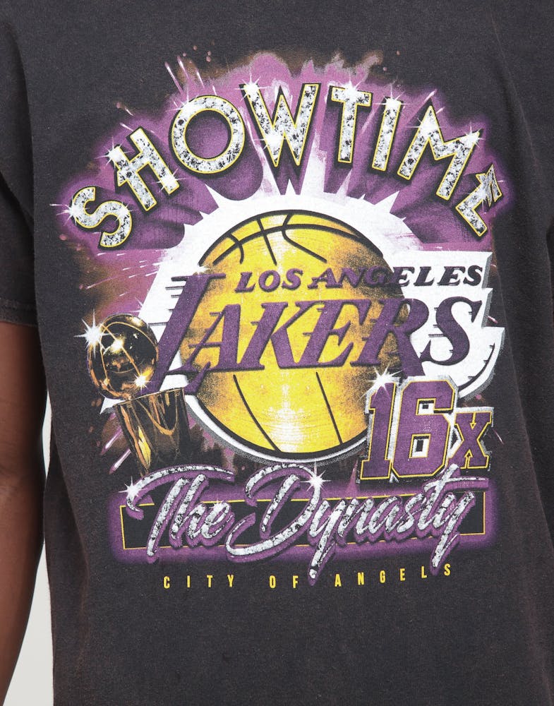 Mitchell Ness Los Angeles Lakers Vintage Champ Tee Black Culture Kings