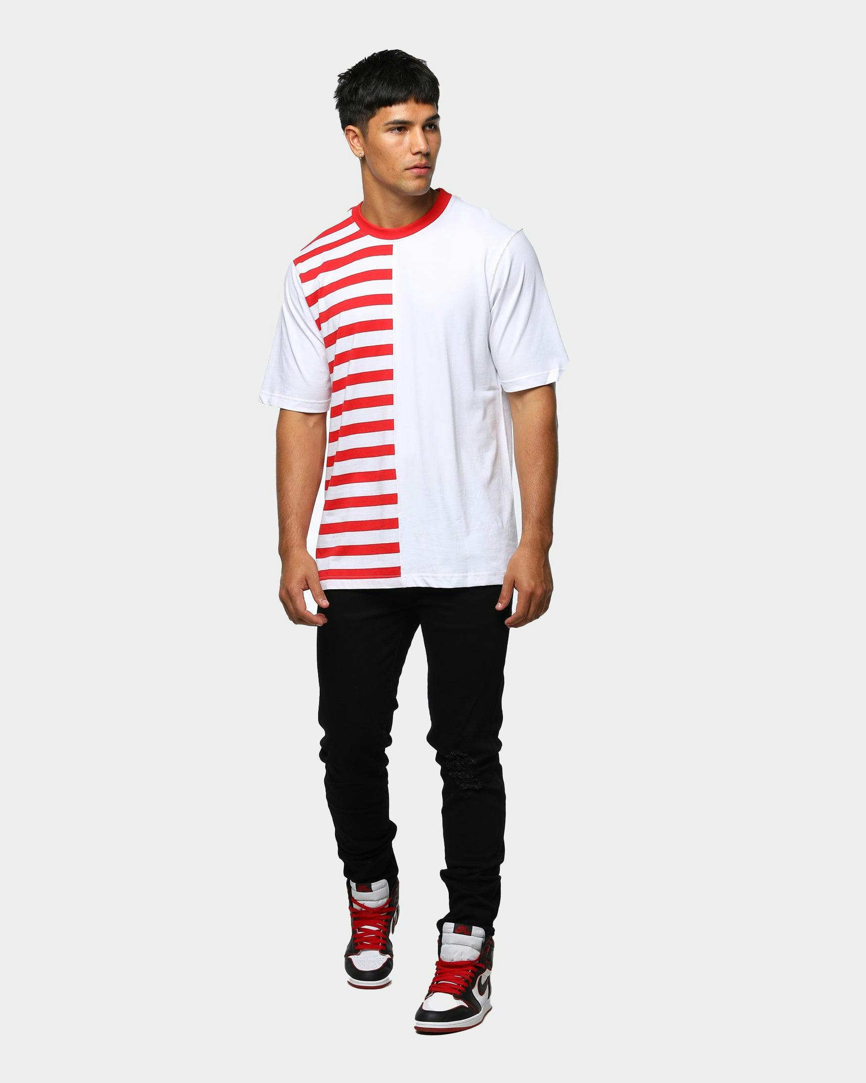 ENES Split Stripe Tee Red/White | Culture Kings