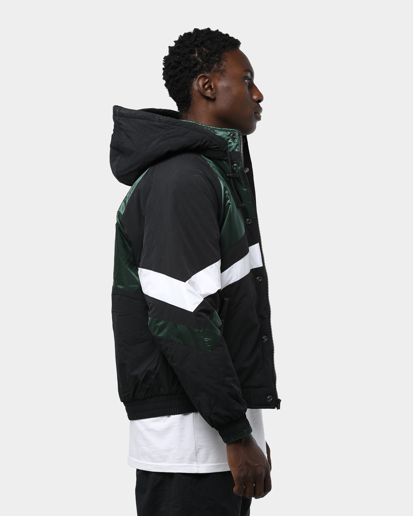 supreme nike hooded sport jacket green