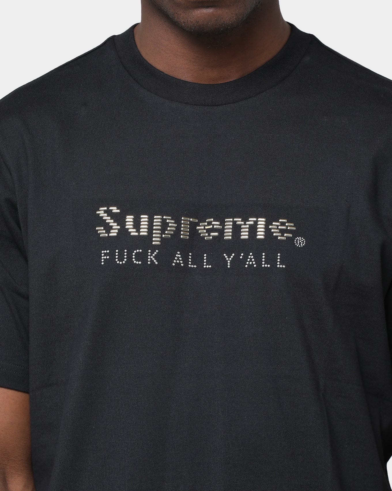 black and gold supreme shirt