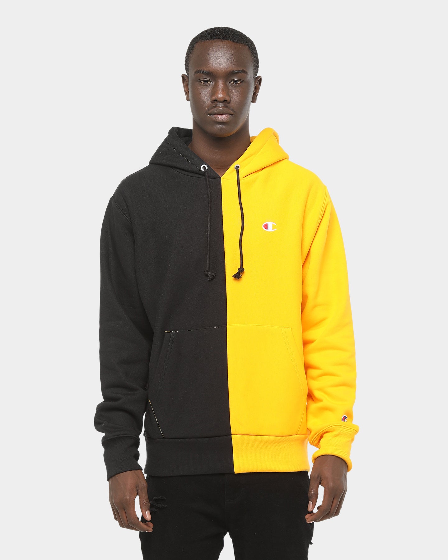 yellow champion hoodie