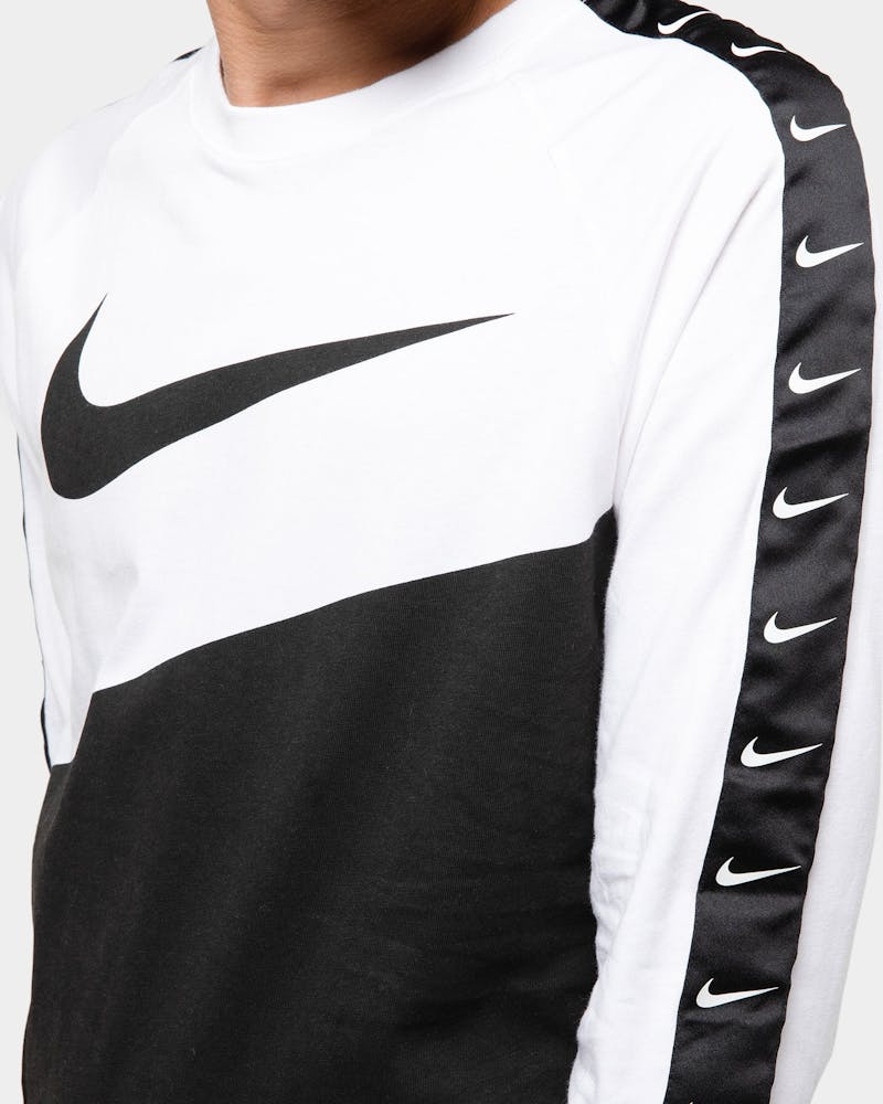 San Antonio Spurs Nike Nsw Ls Swoosh Tee White Black Black