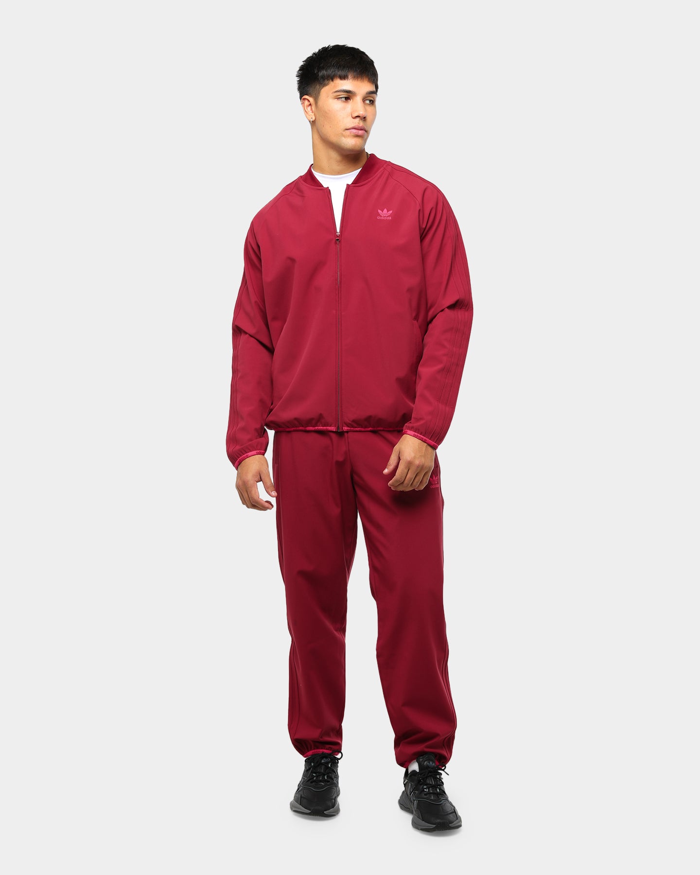 adidas track top maroon