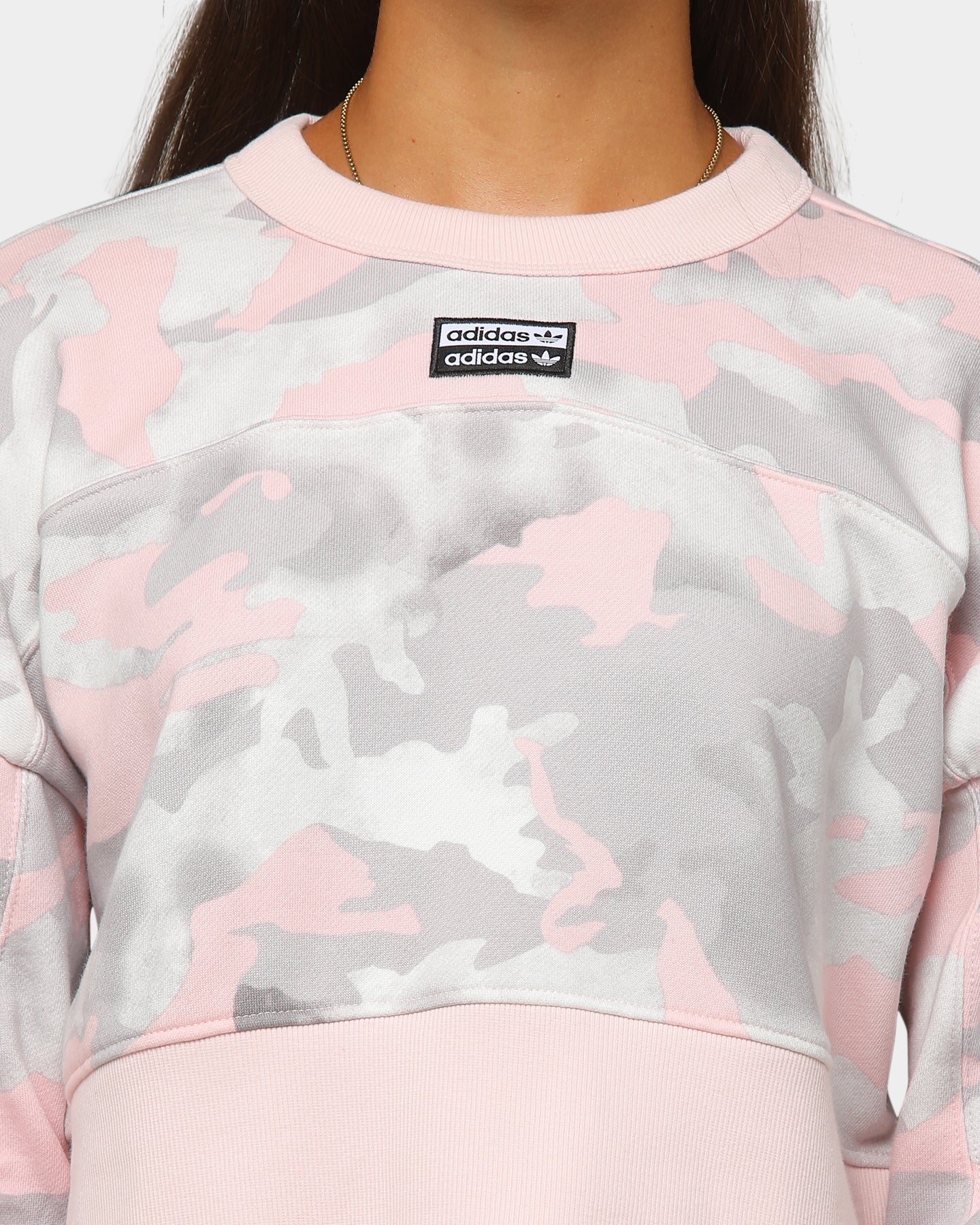 adidas pink cropped sweater