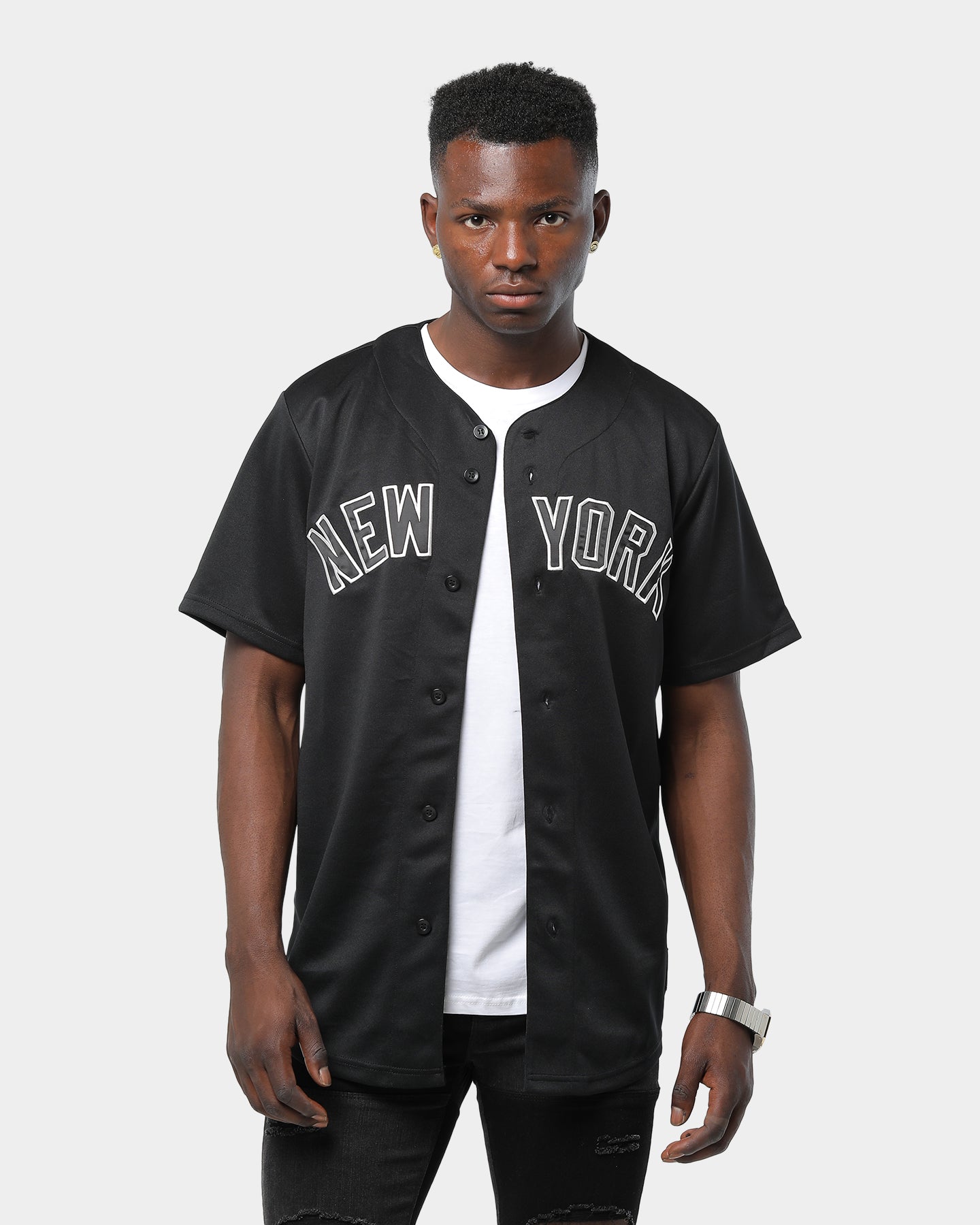 black new york baseball jersey