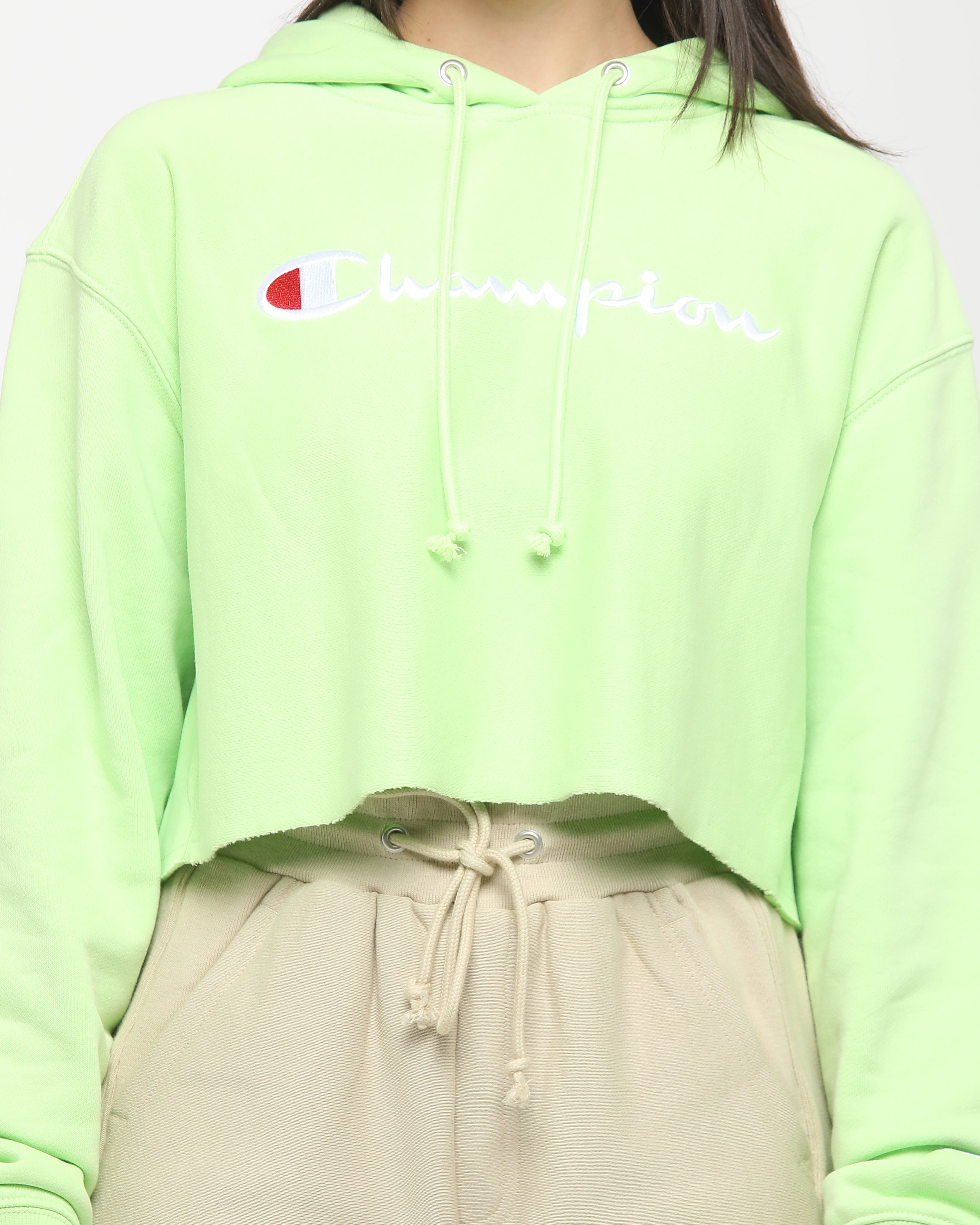 champion hoodie lime green