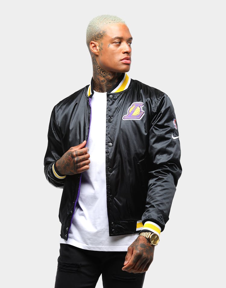 Nike Los Angeles Lakers Courtside Rev Jacket Black Purple White Culture Kings