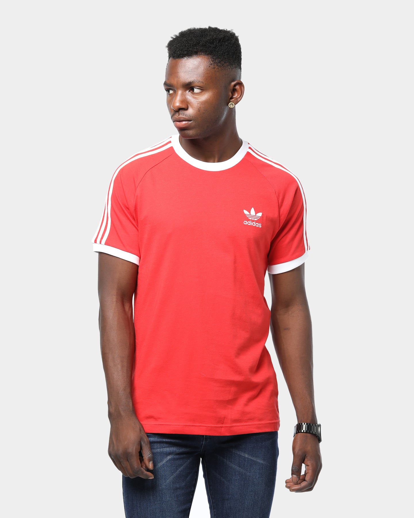 3 stripes tee red
