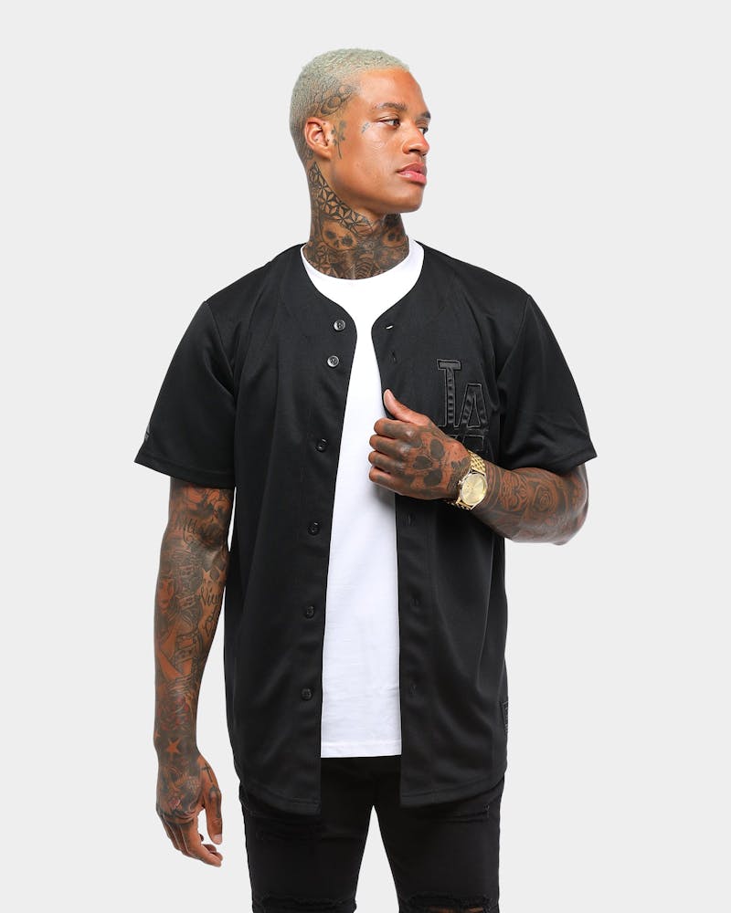 Majestic Athletic Los Angeles Dodgers Mono Baseball Jersey Black Culture Kings