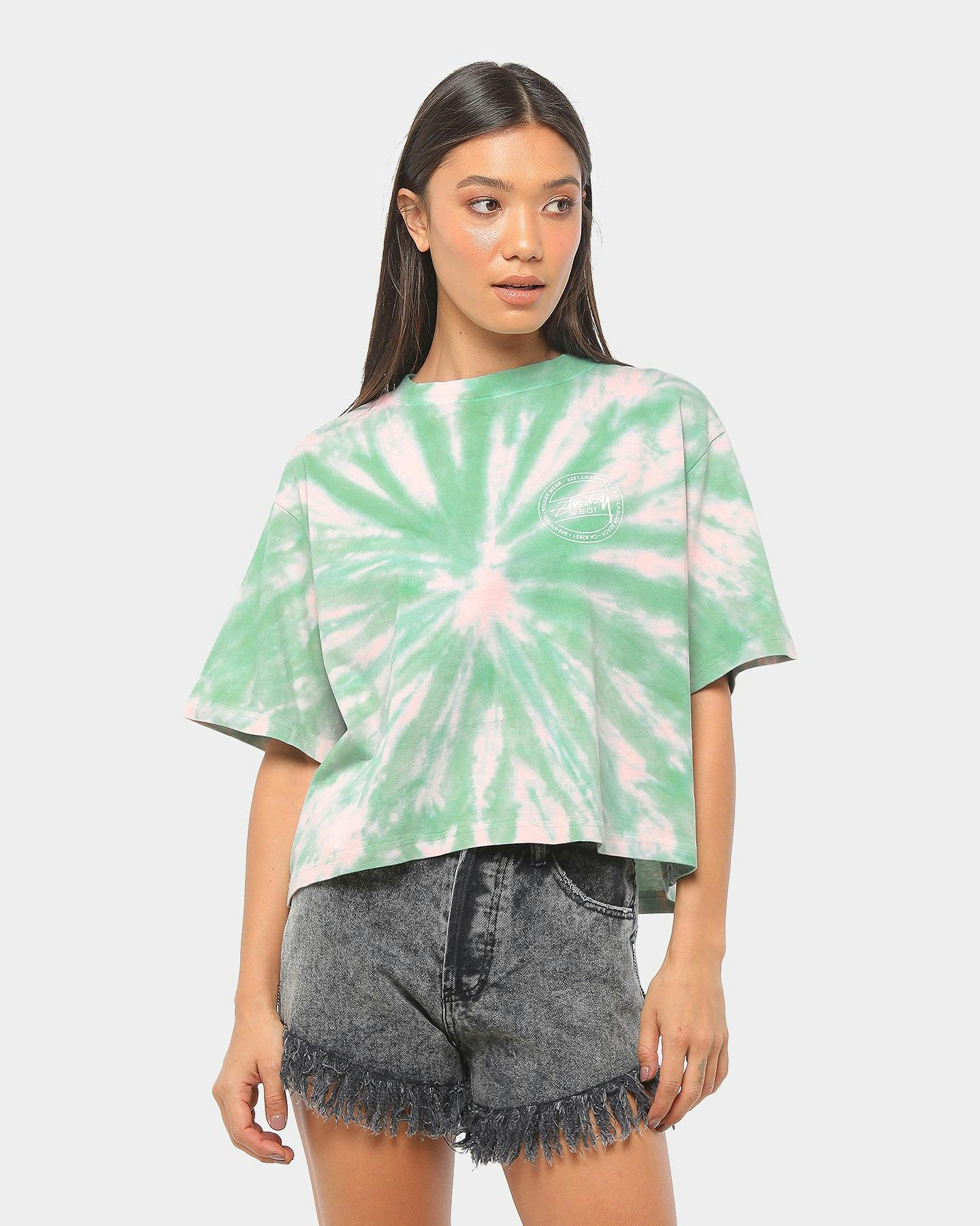 Stussy Women's Lottie Boxy Tee Turquoise | Culture Kings