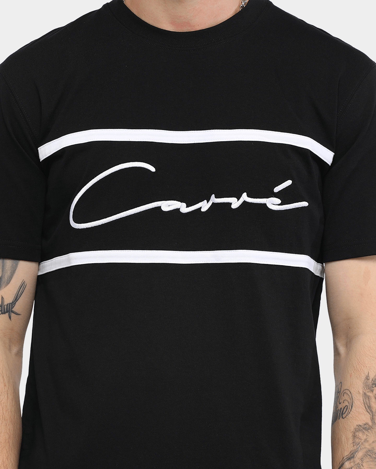 Carré Men's Scripted Classique Short Sleeve T-Shirt Black/White ...