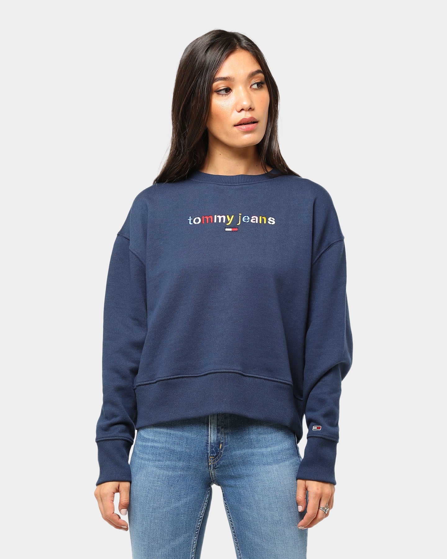 tommy jeans logo hoodie women's