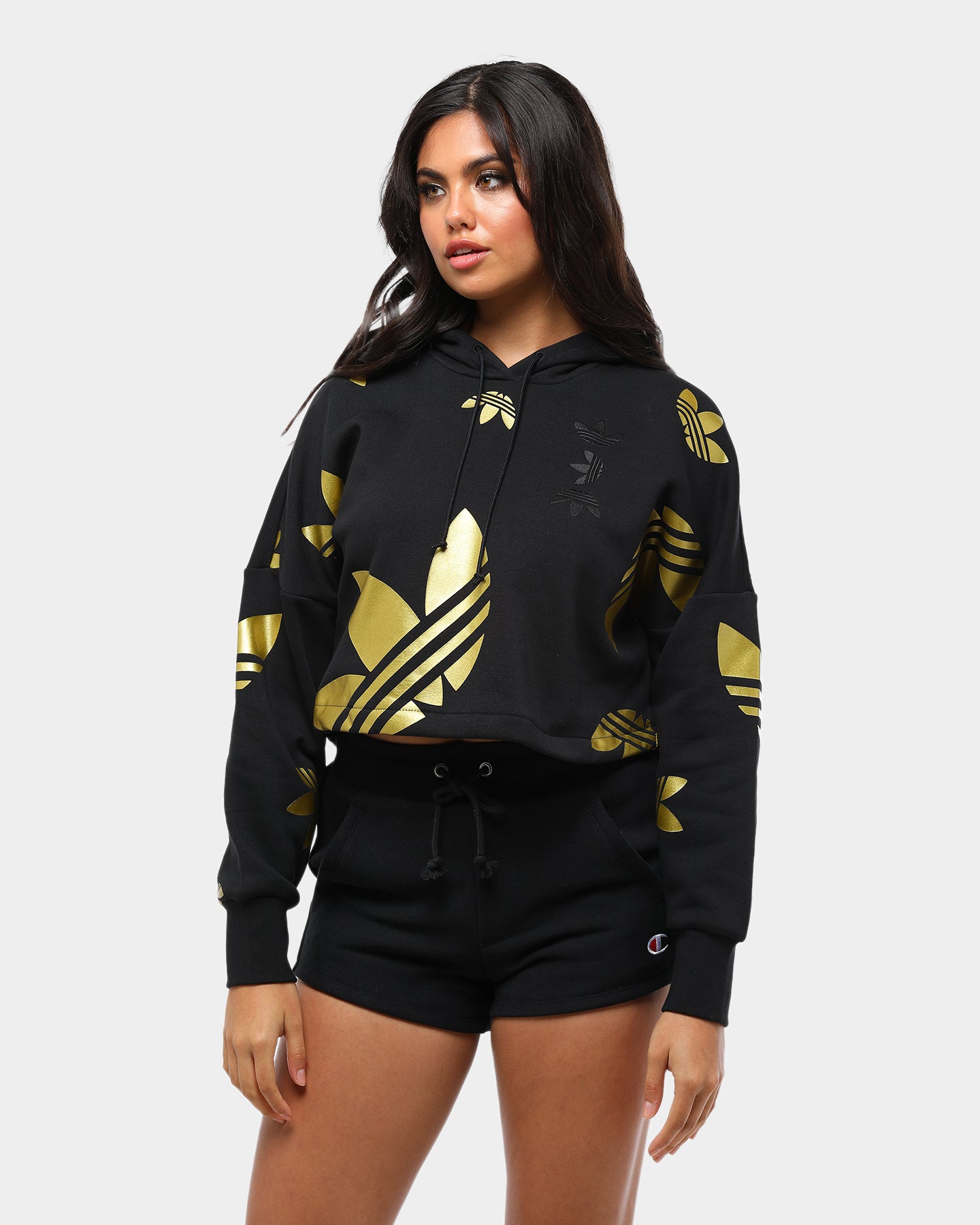 adidas black gold hoodie