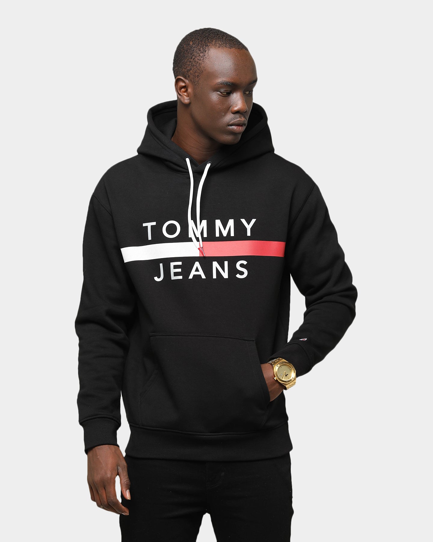 tommy jeans reflective flag hoodie