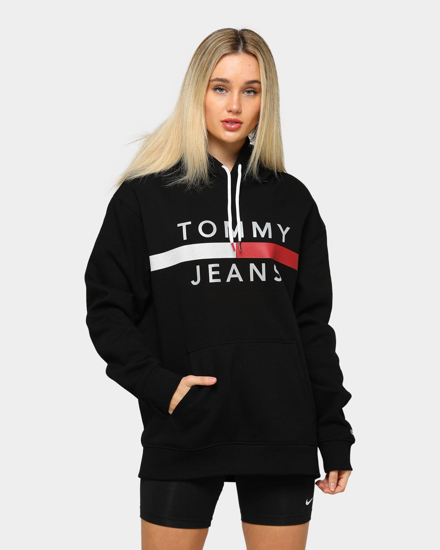tommy jeans reflective flag hoodie