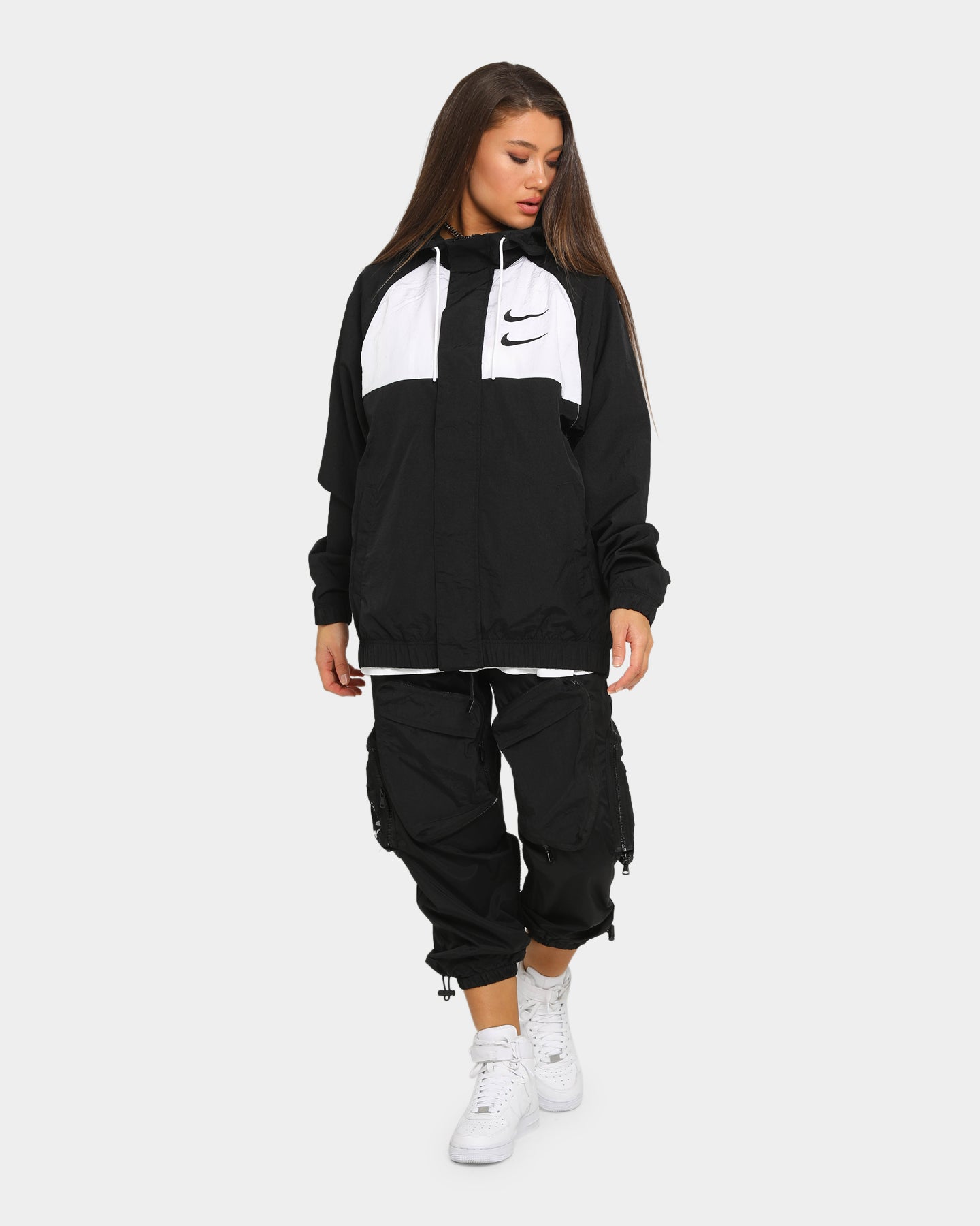 nike double swoosh woven jacket