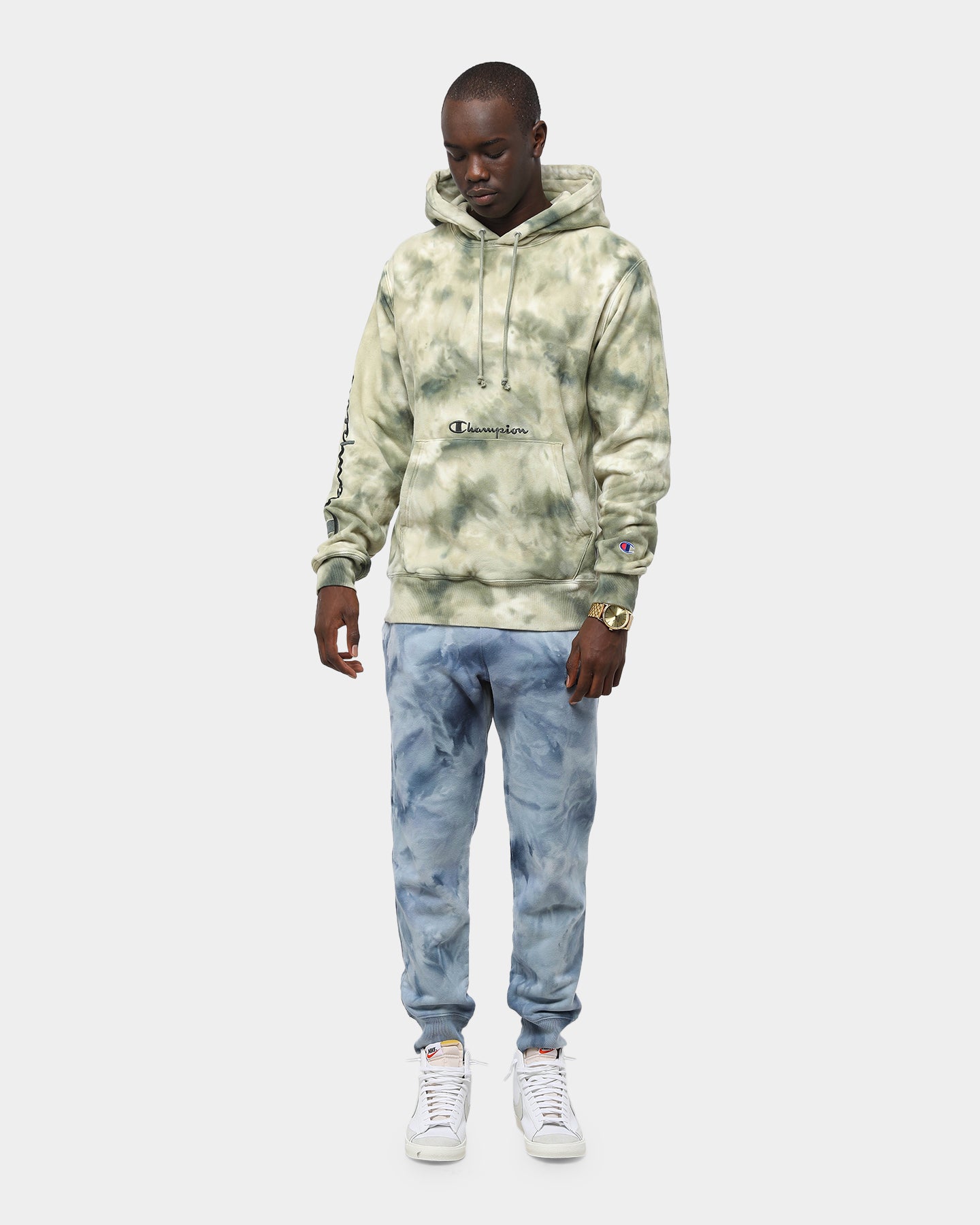 reverse weave cloud dye hoodie