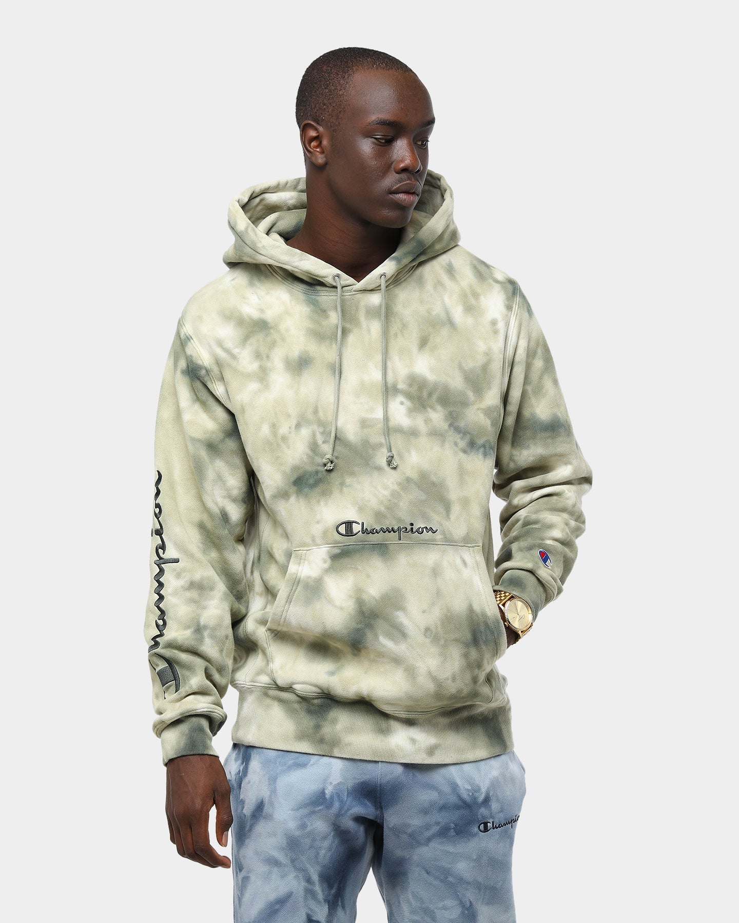 reverse weave cloud dye hoodie