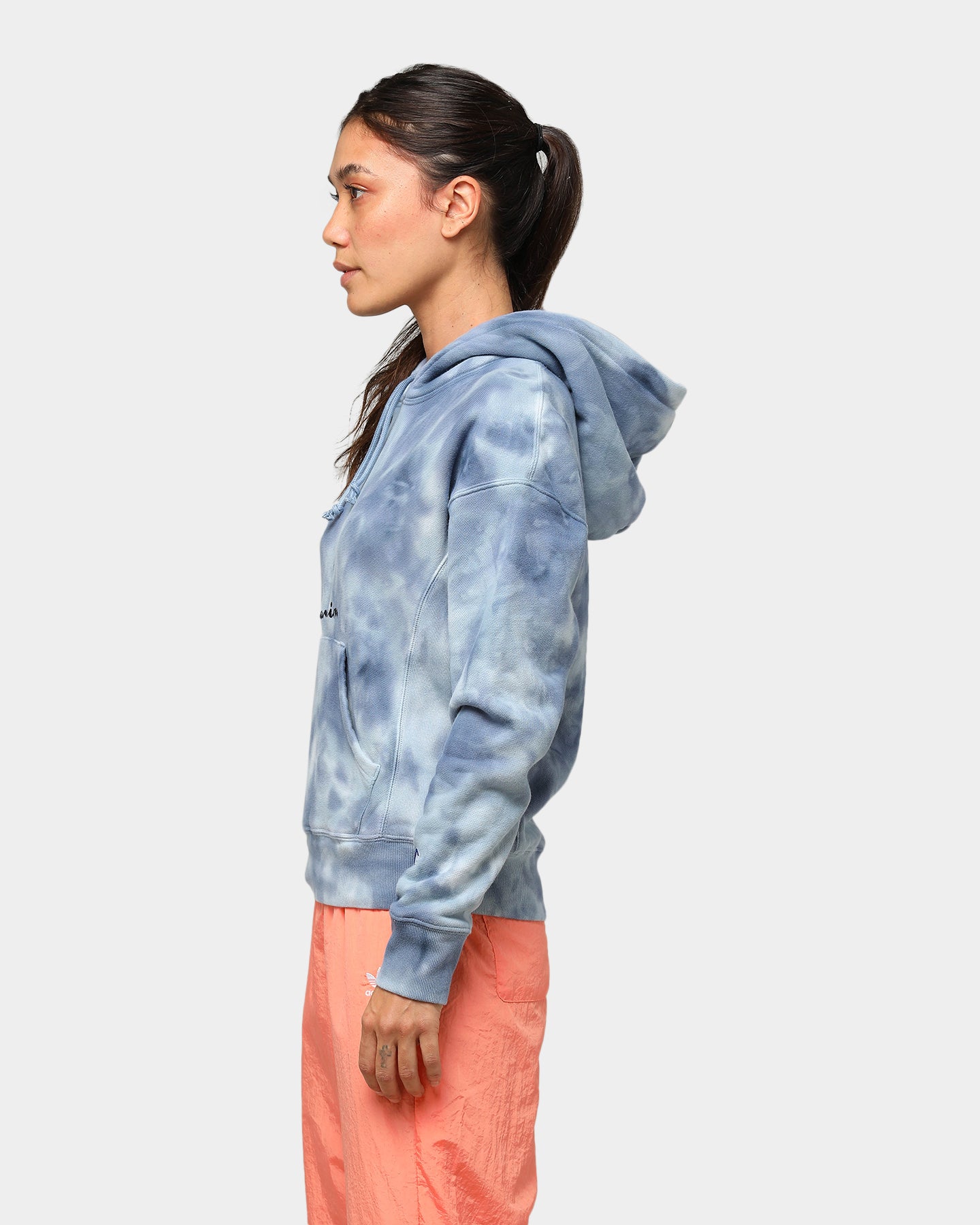 reverse weave cloud dye hoodie