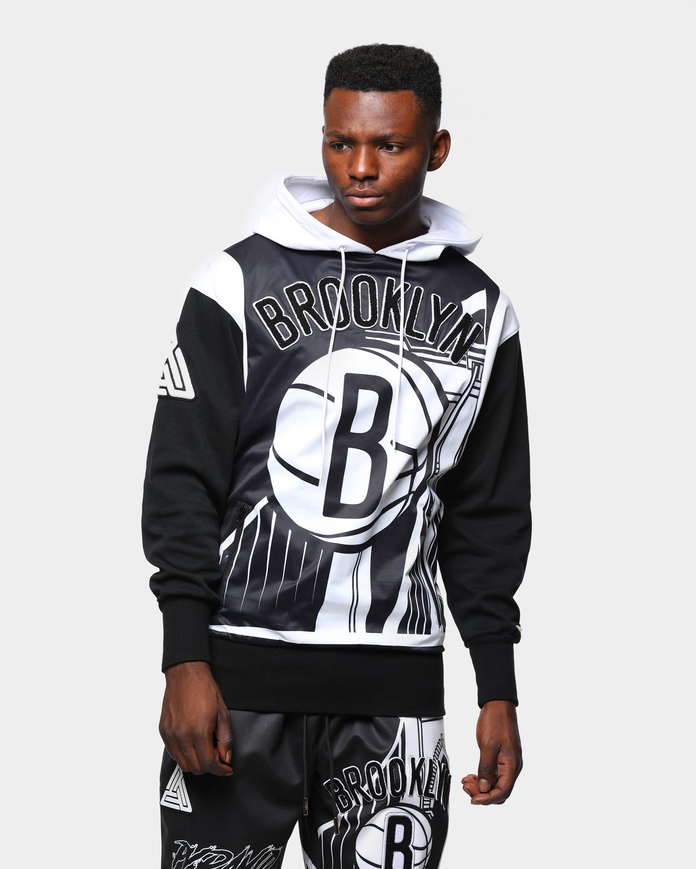 brooklyn nets short sleeve hoodie