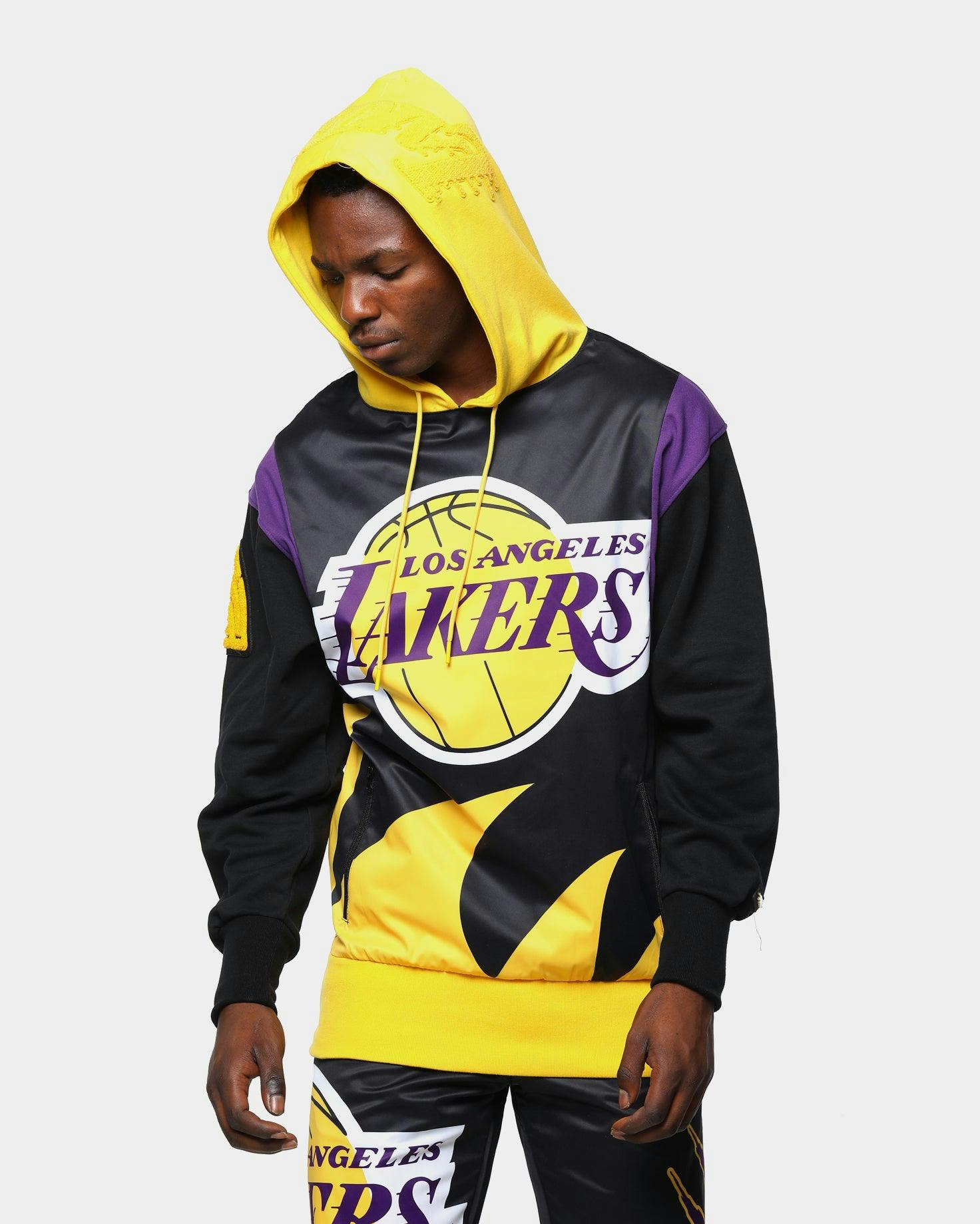 Black Pyramid Men S Los Angeles Lakers Logo Hoodie Yellow Culture Kings
