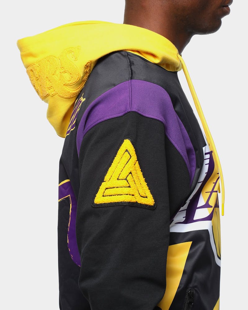 Black Pyramid Men S Los Angeles Lakers Logo Hoodie Yellow Culture Kings