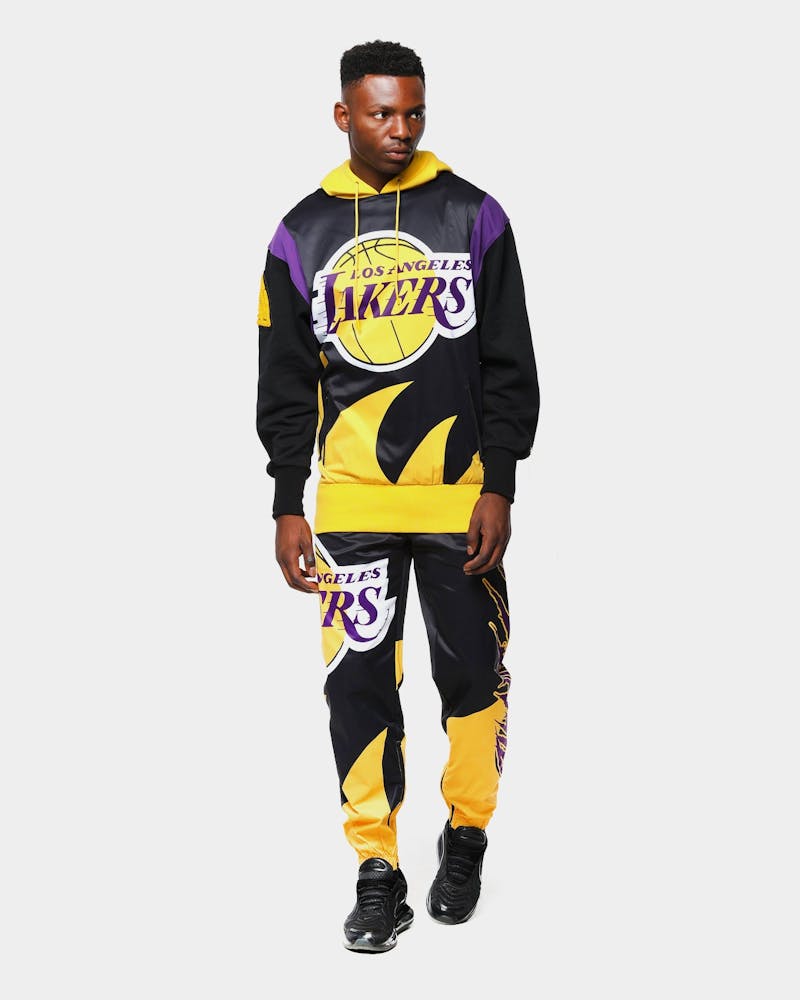 Black Pyramid Men S Los Angeles Lakers Logo Hoodie Yellow Culture Kings
