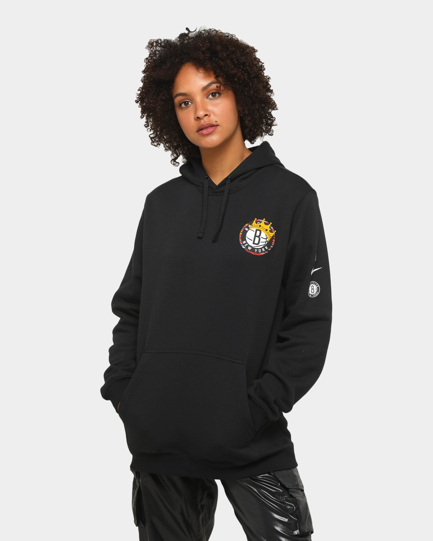 brooklyn nets biggie nike club fleece pullover hoodie