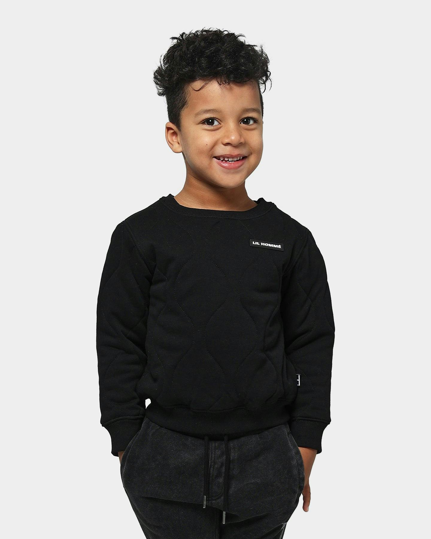 Lil Hommé Kids Roadman Quilted Sweater Black | Culture Kings