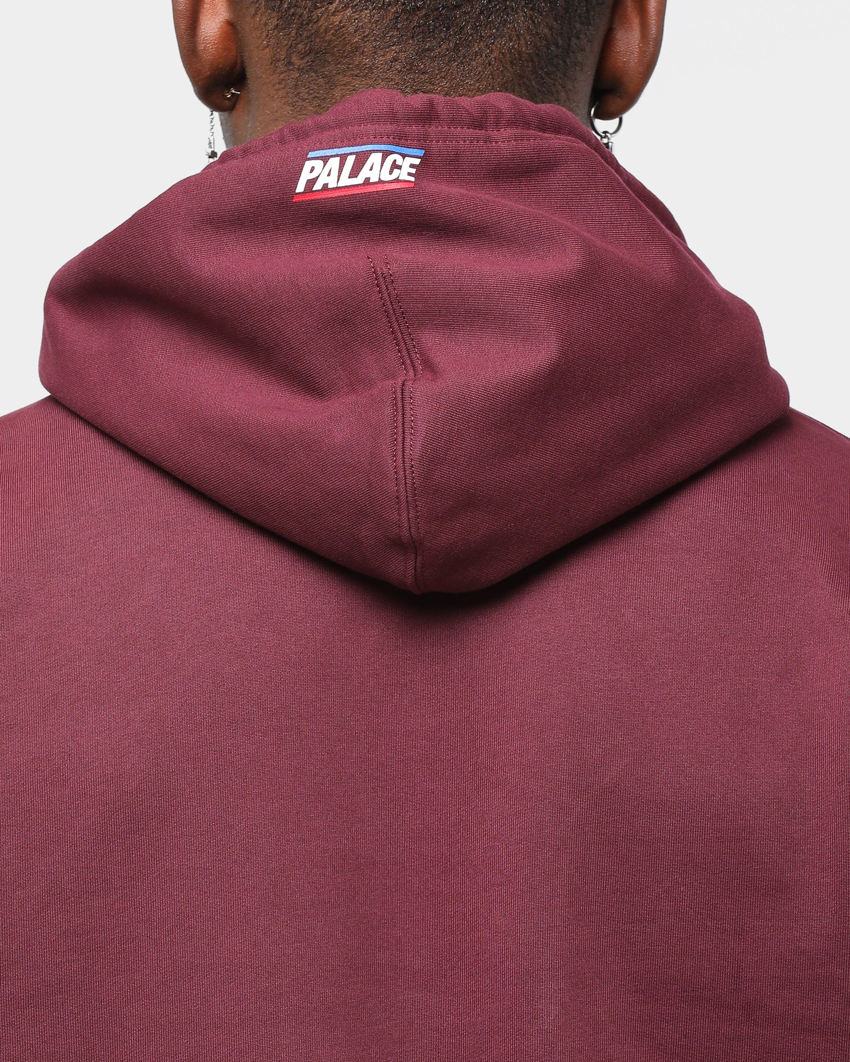 palace burgundy hoodie