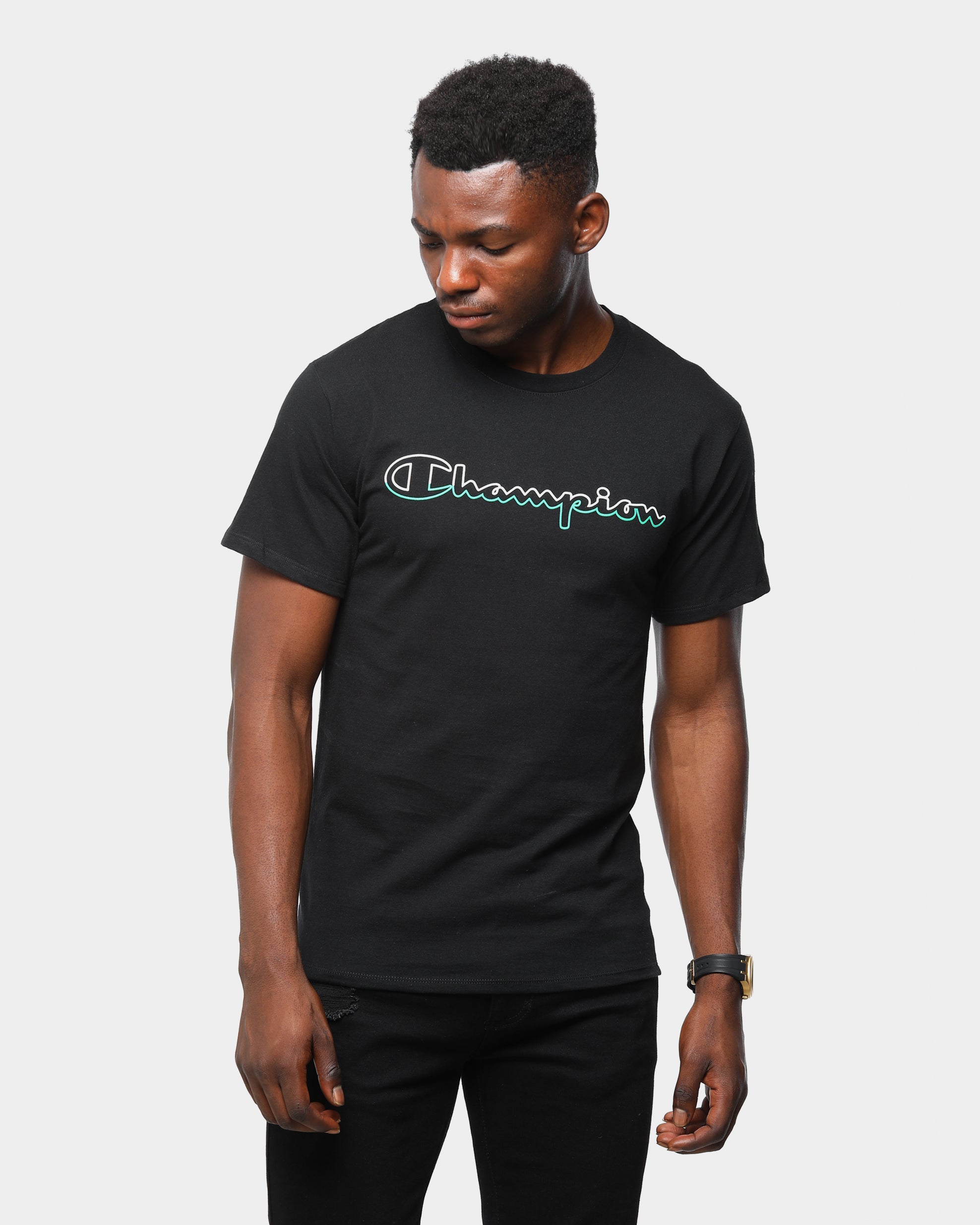 all black champion shirt