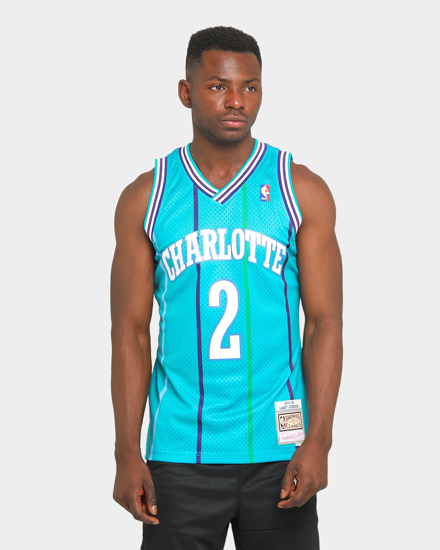 charlotte hornets jersey larry johnson