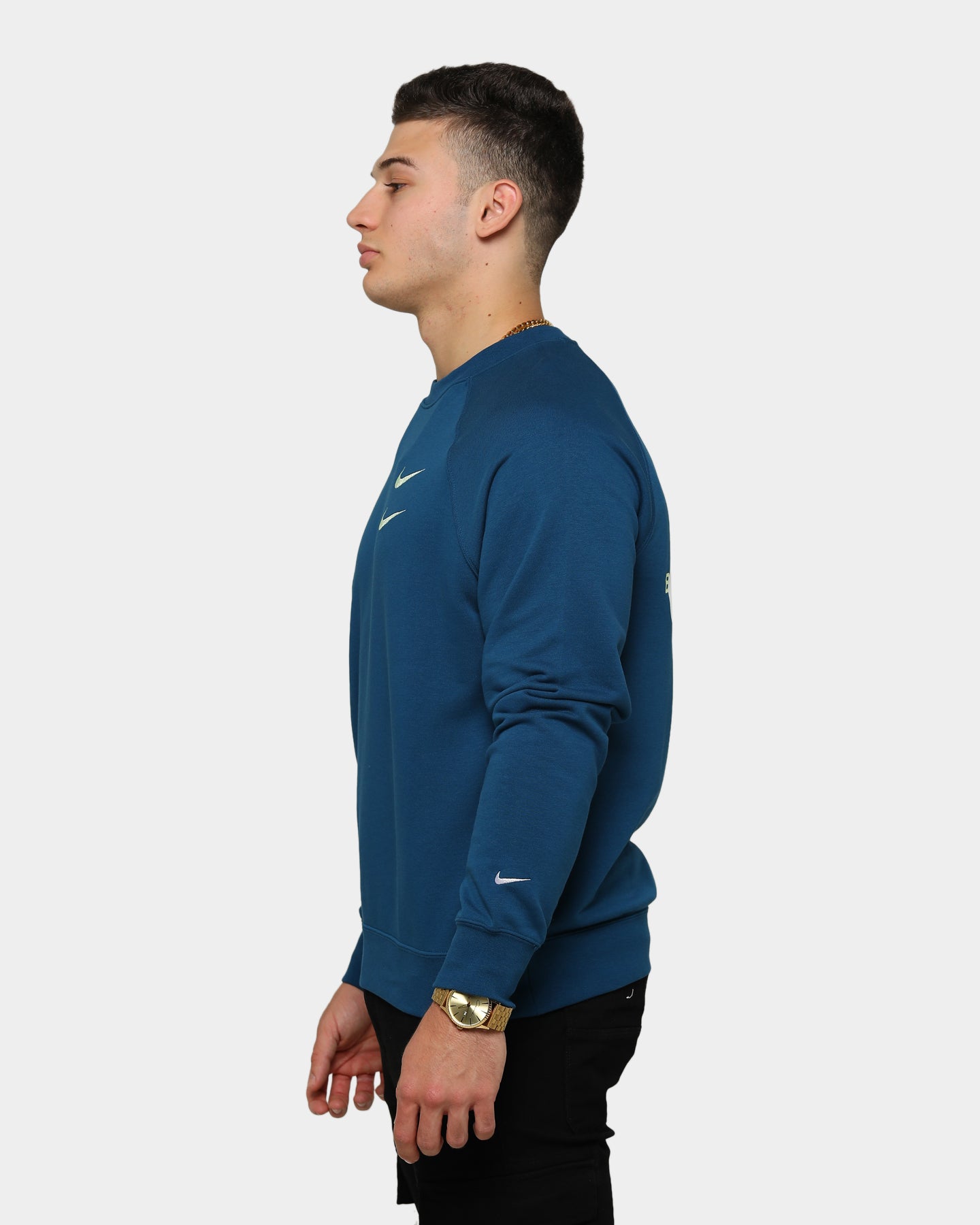 nike sportswear swoosh french terry crew