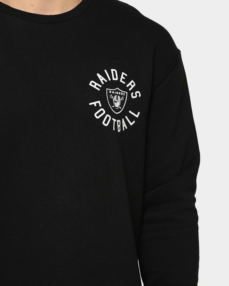 Majestic Athletic Men S Raiders Fingham Crew Sweatshirt Black Culture Kings