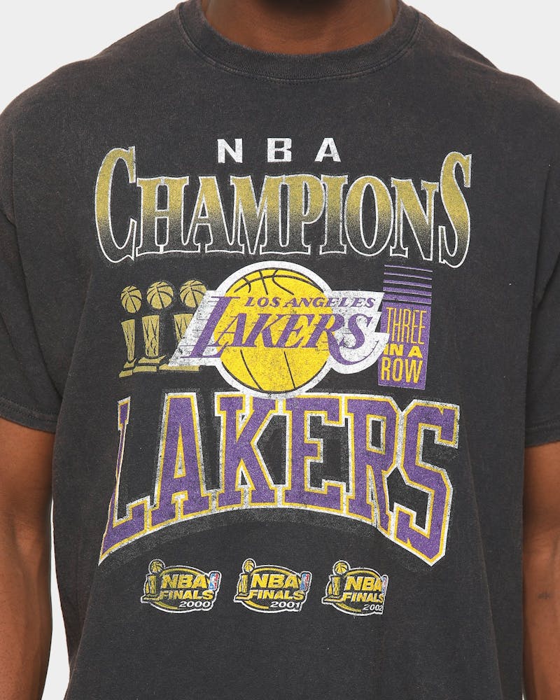 Mitchell Ness Lakers Vintage Champs Short Sleeve T Shirt Black Culture Kings