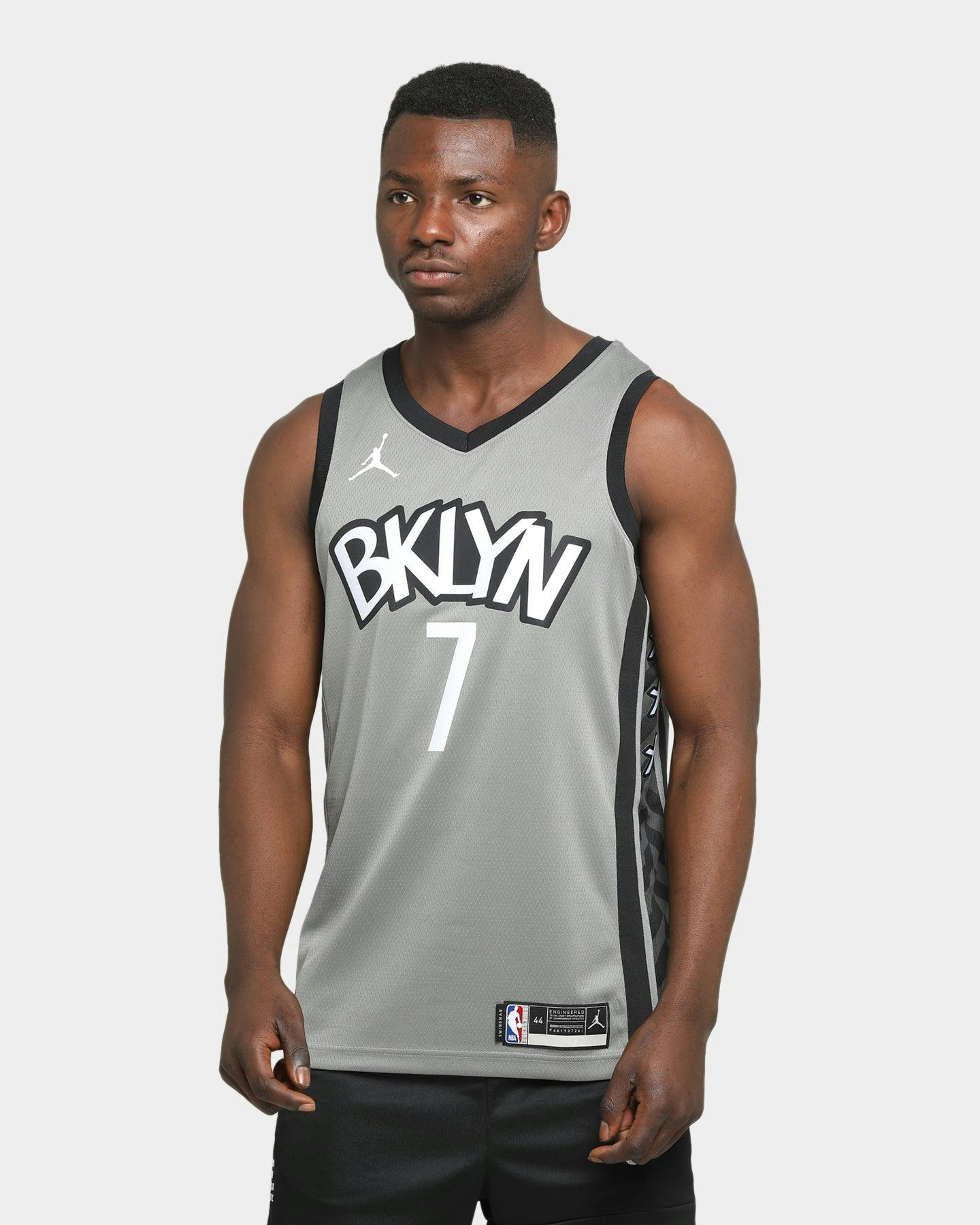 Nike Kevin Durant Brooklyn Nets #7 Statement Swingman Jersey Steel/Bla ...