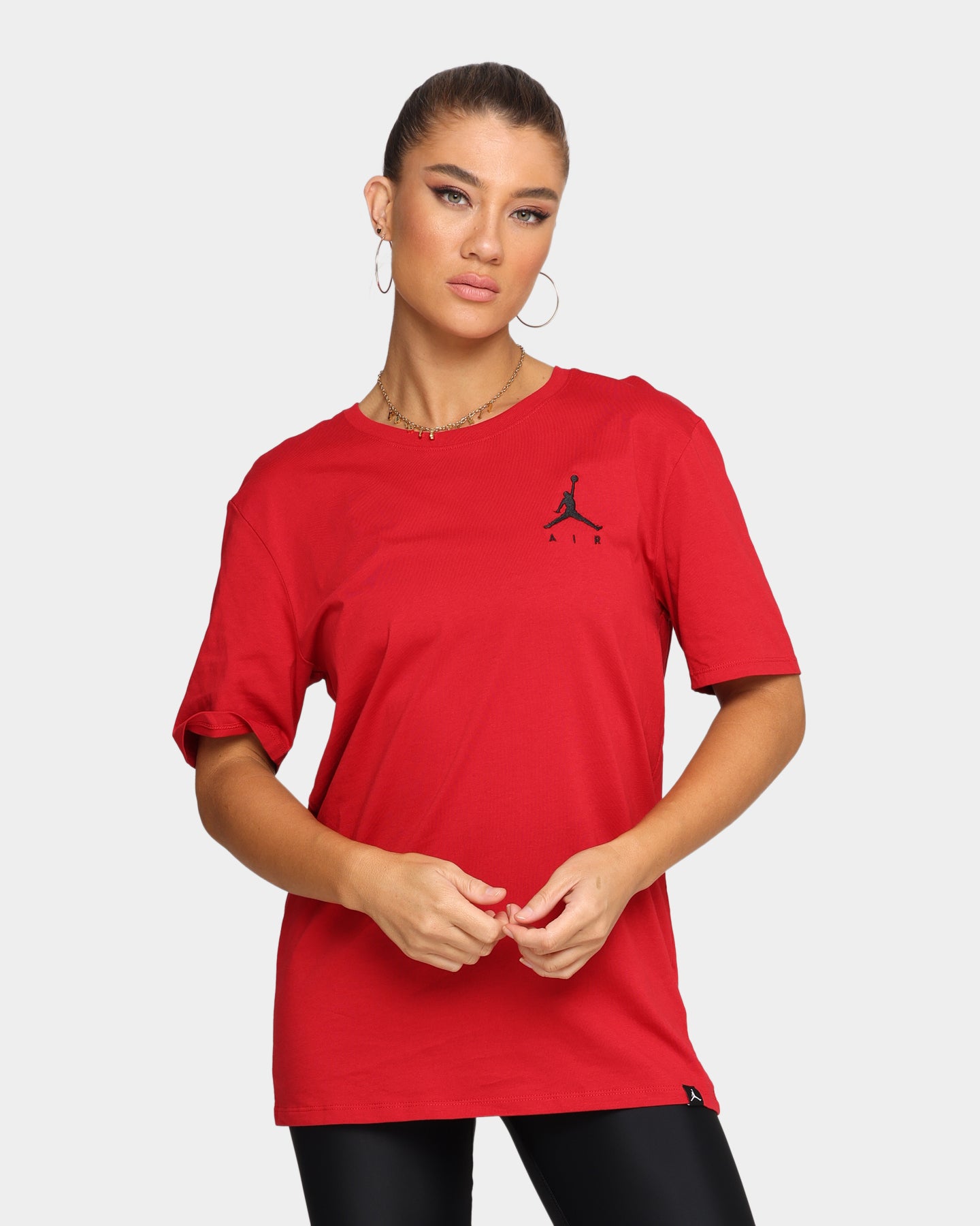 black and red jordan shirt womens