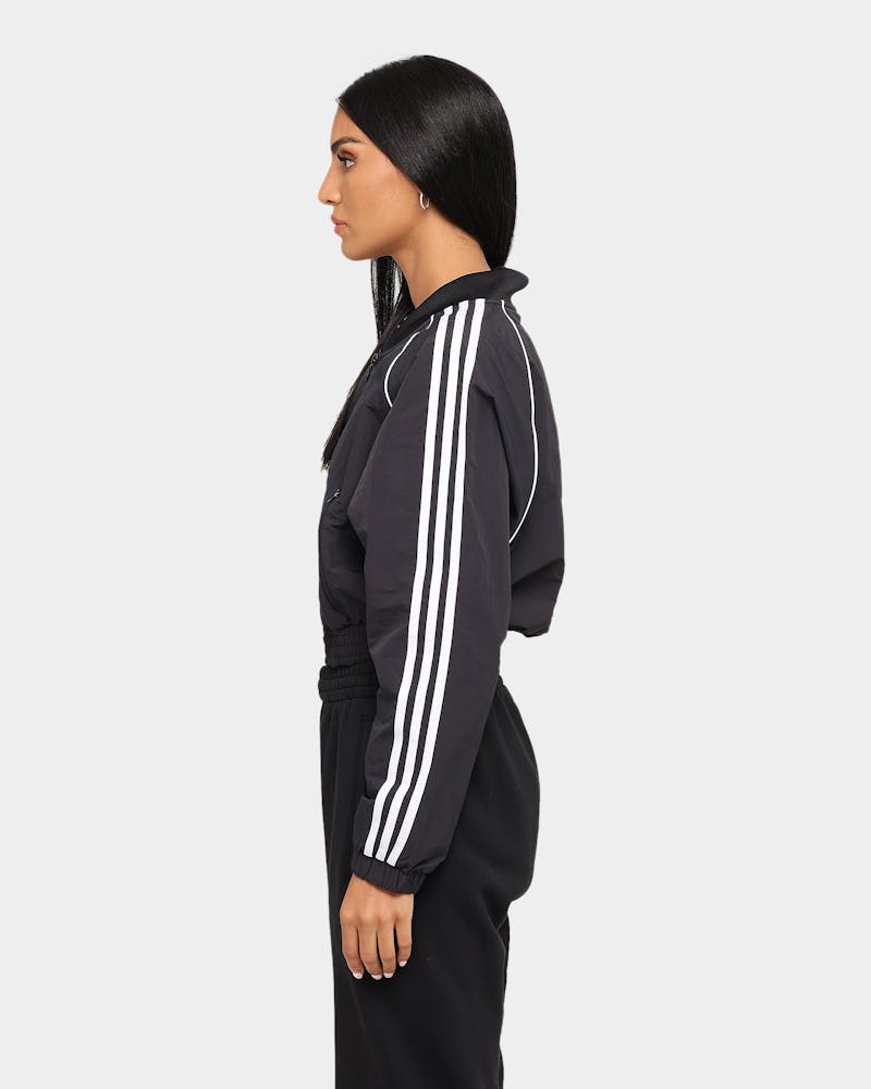 Adidas Women's Cropped Fashion Track Jacket Black Culture Kings