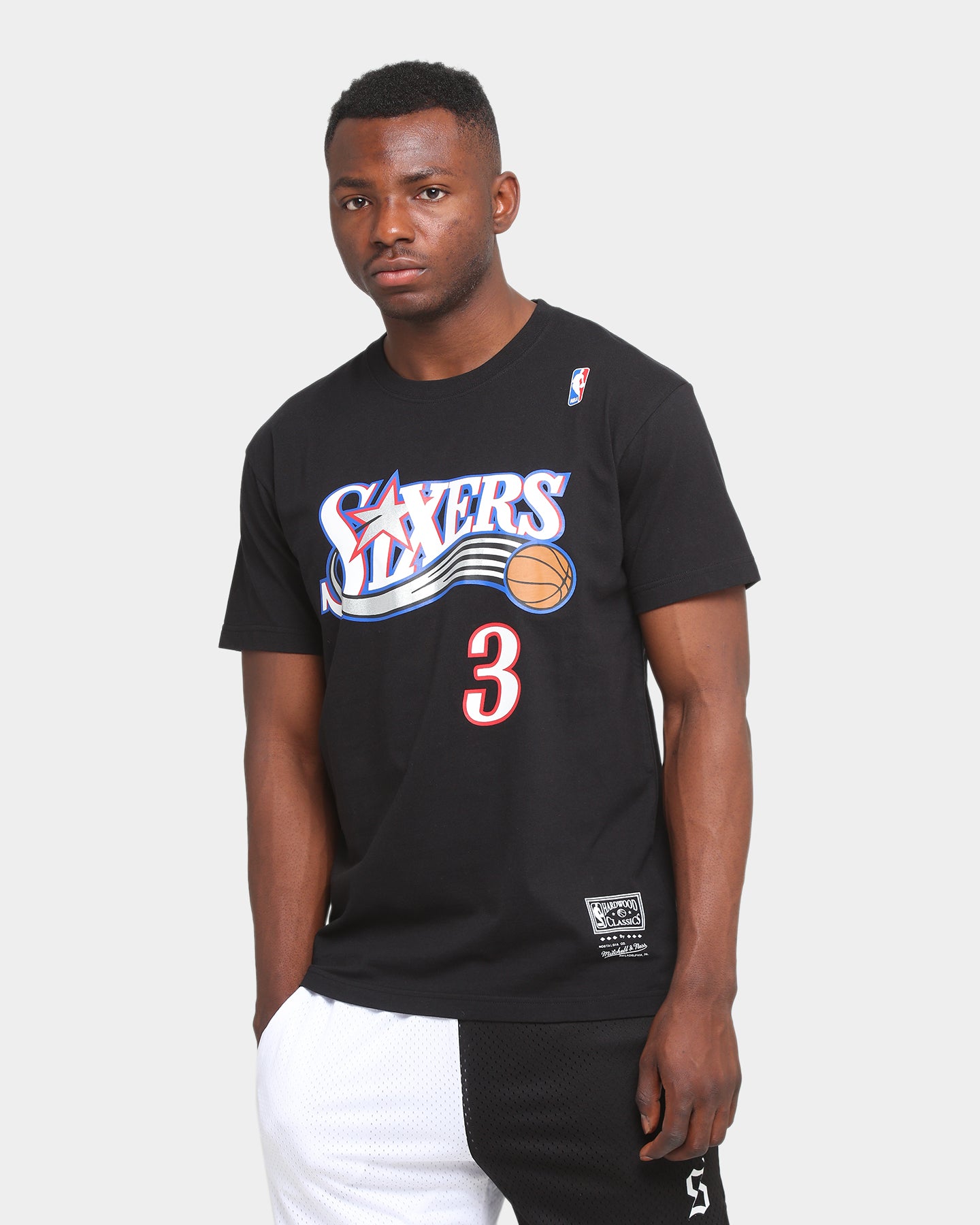 mitchell and ness 76ers t shirt