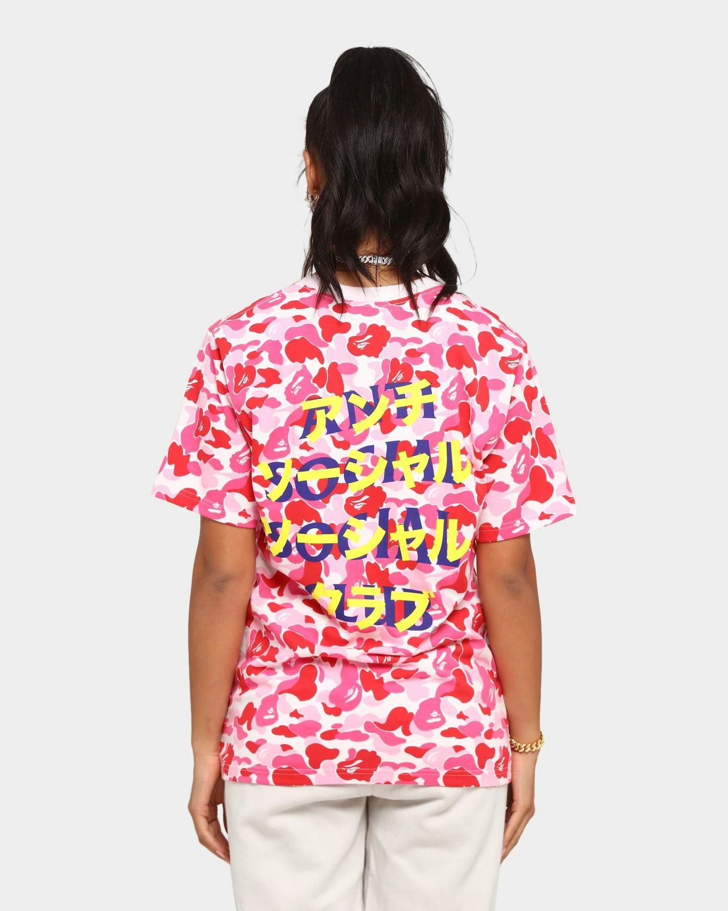 Anti Social Social Club Bape X Assc Camo T Shirt Pink Camo Culture Kings