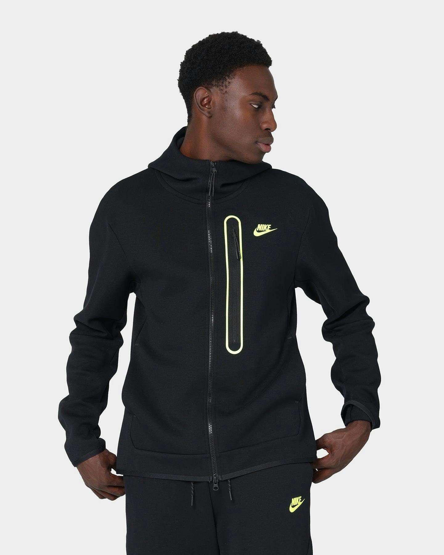 Nike Sportswear Tech Fleece FullZip Black/Volt Culture Kings