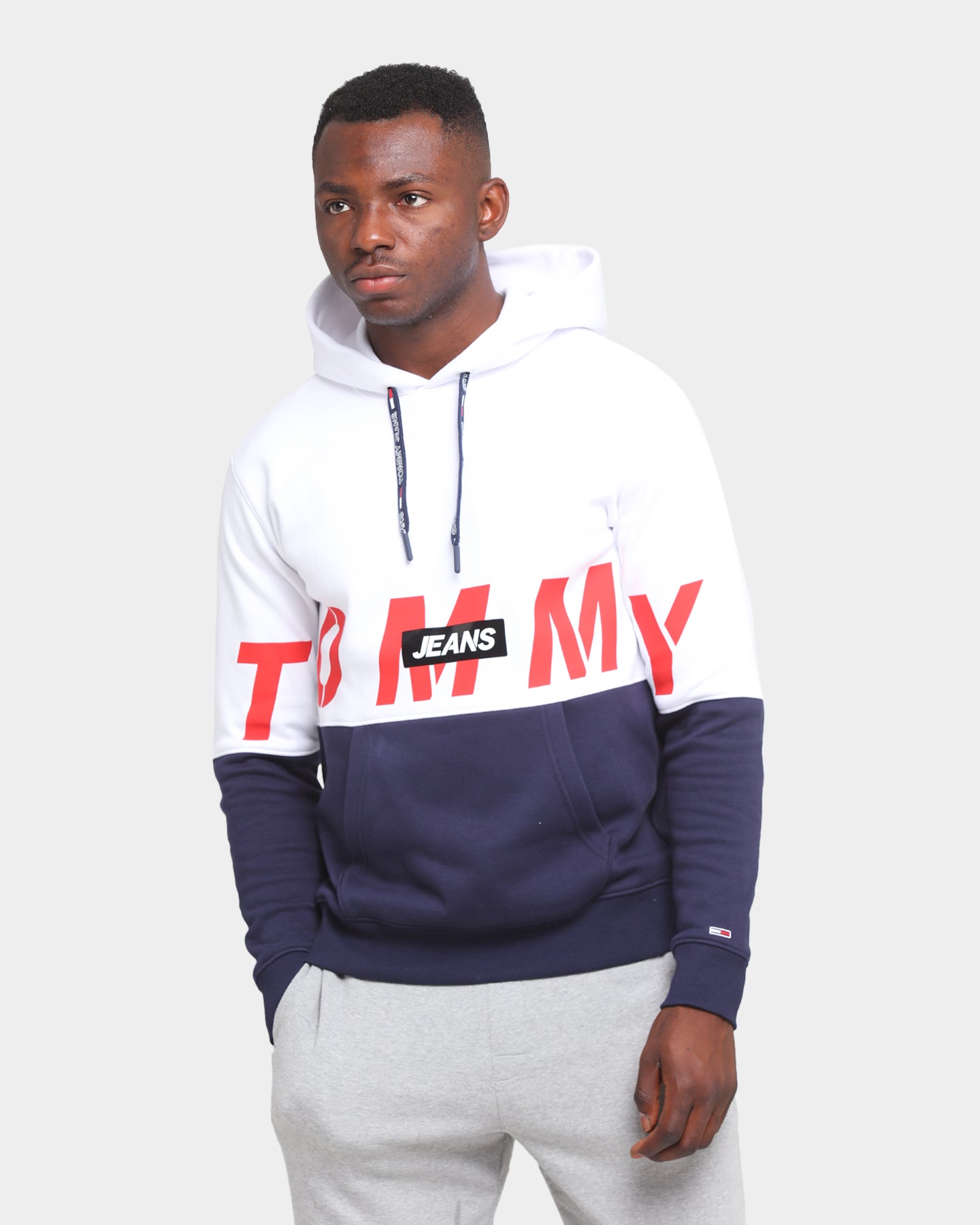 Tommy Jeans Logo Hoodie White Multi 
