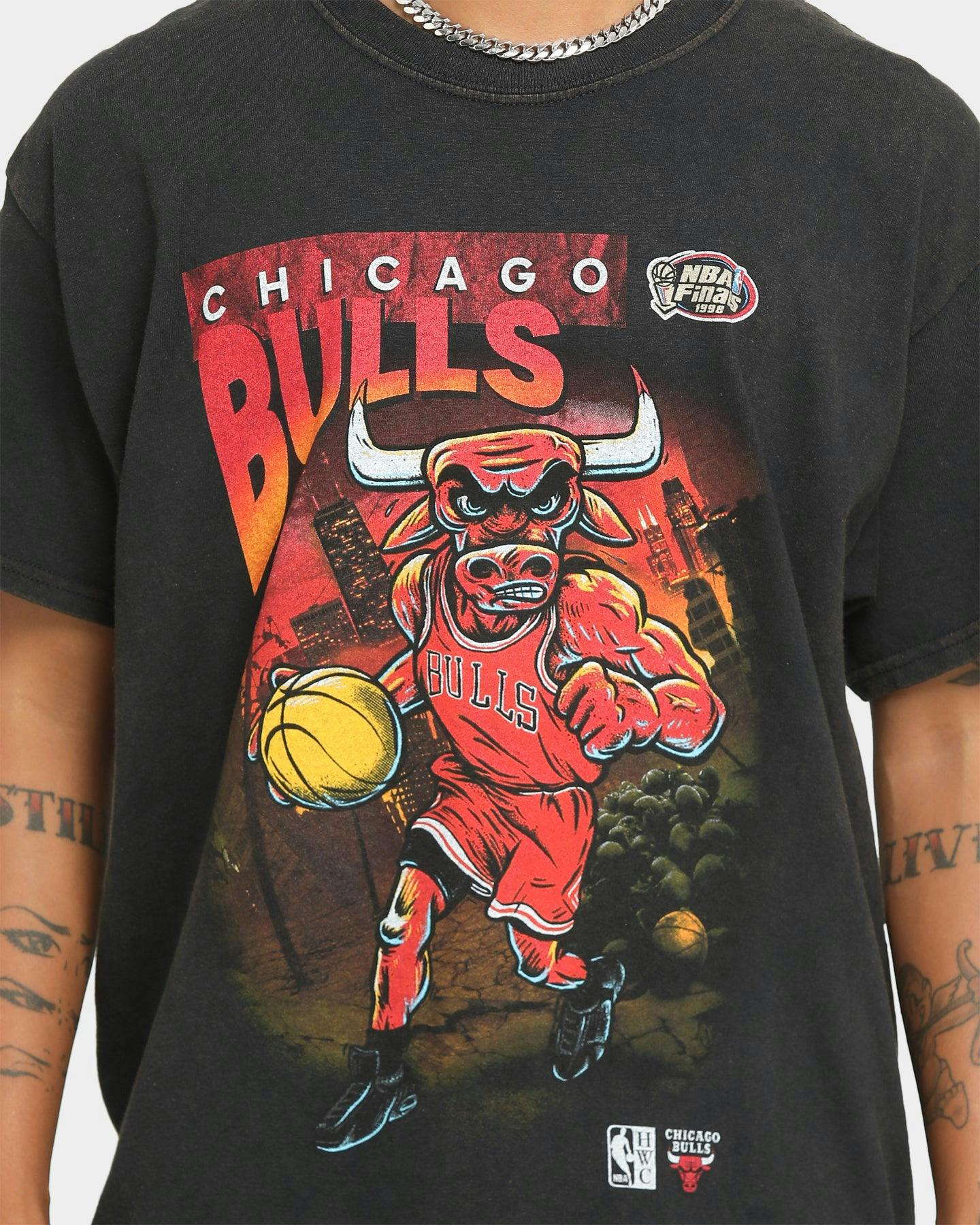 Mitchell And Ness Chicago Bulls Champs Vintage T Shirt Vintage Black
