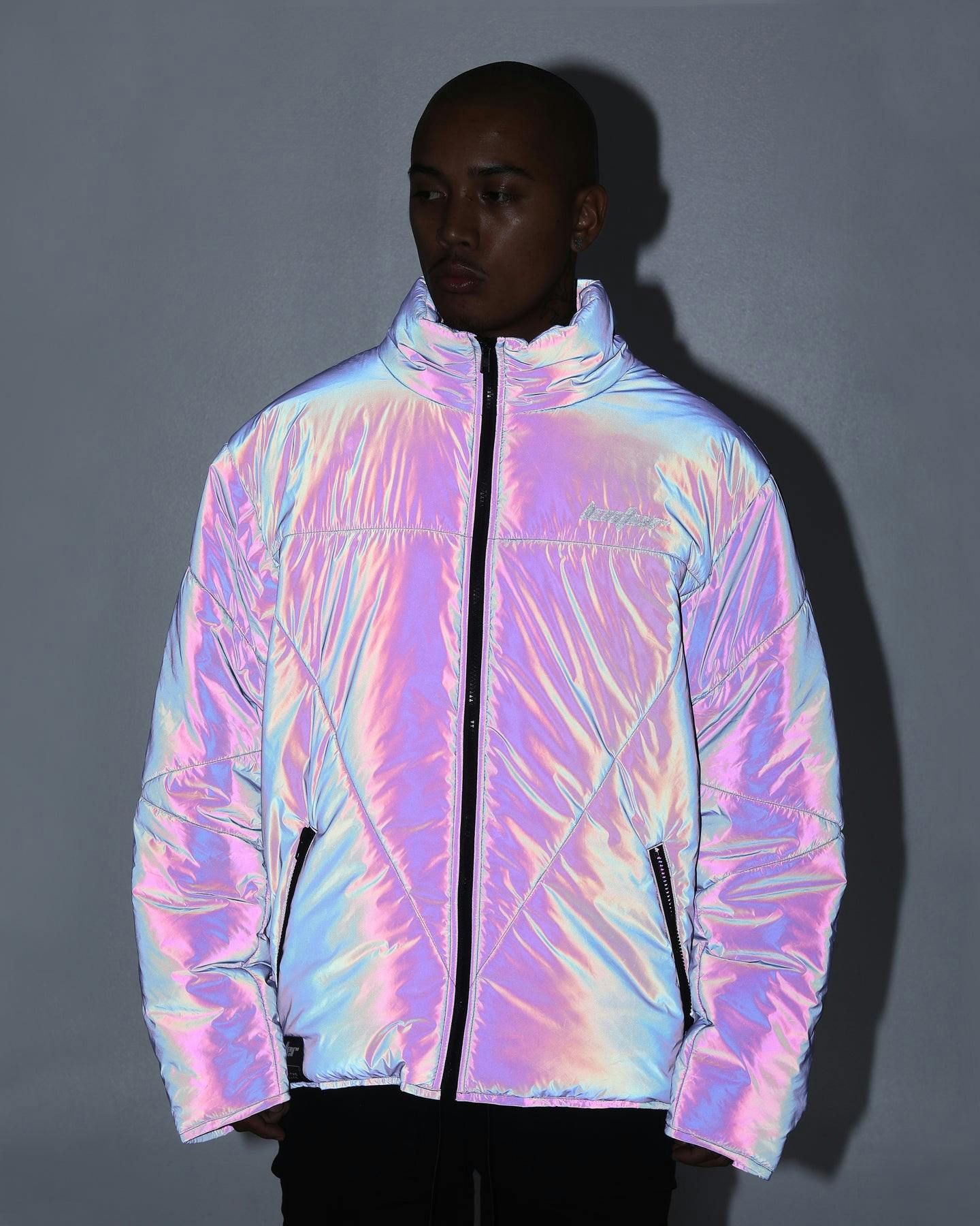 Loiter Reflective Spectrum Puffer Jacket V2 Purple Culture Kings